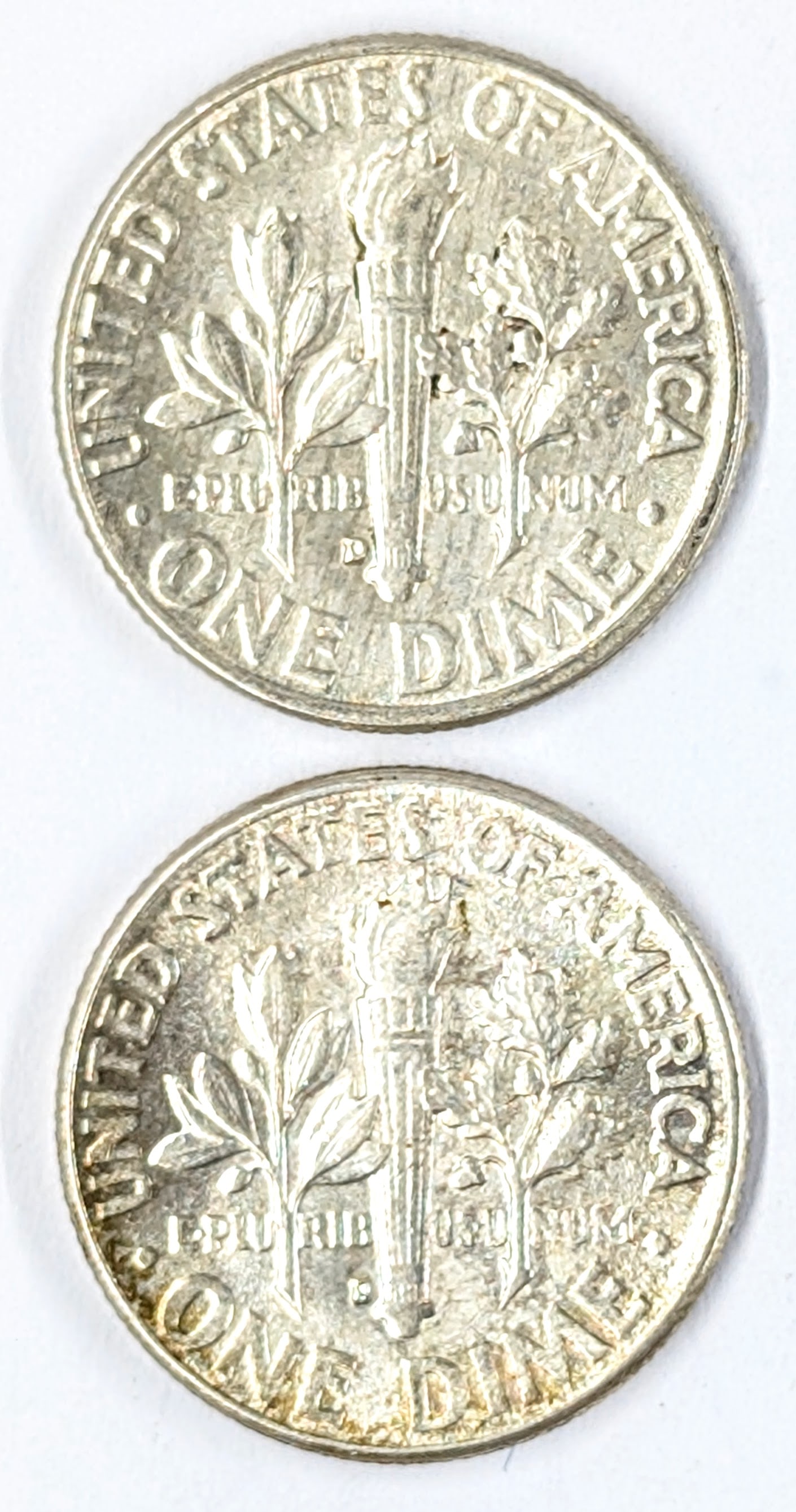 Lot of 2 Silver Roosevelt Dimes - 1961-D, 1962-D - 2