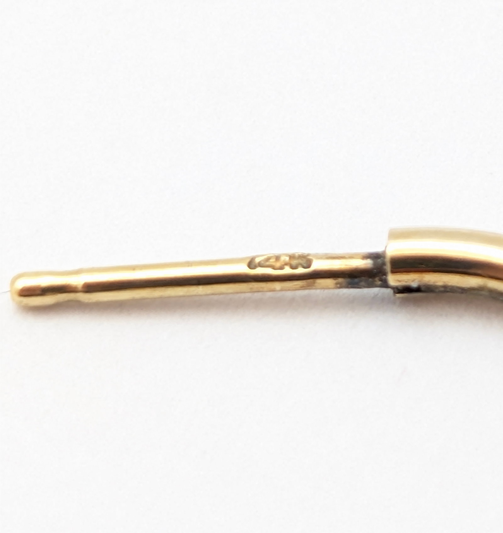 14k Gold Open Hoop Earrings- 1g - 4