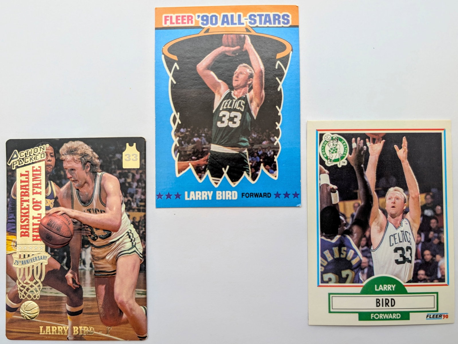 Lot of 3 NBA Larry Bird Trading Cards: Trading Cards