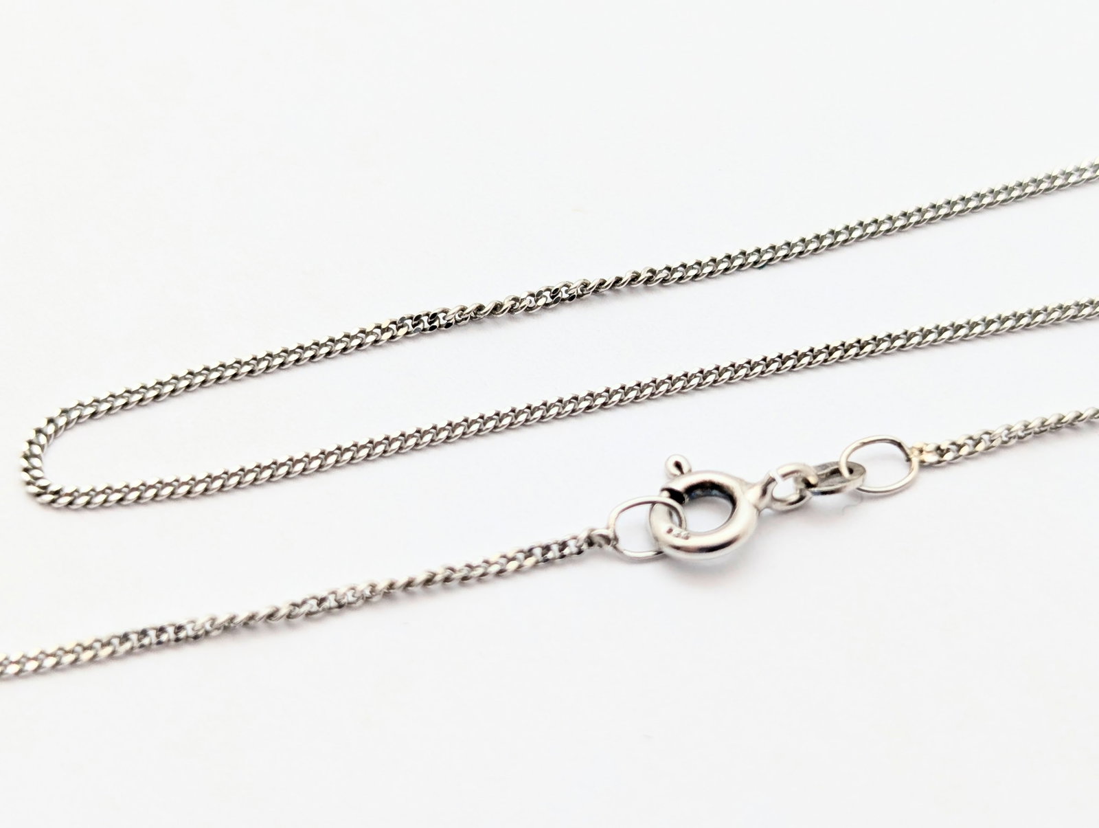 Sterling Silver Cubic Zirconia Square Pendant Ladies Necklace - 5