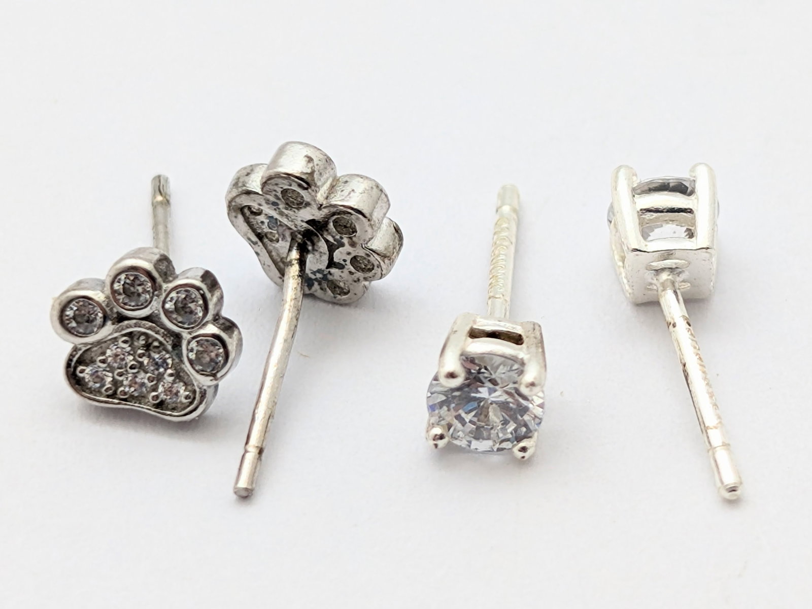 Lot of 5 Sterling Silver Earrings - Clemson, Fox, etc. - 3