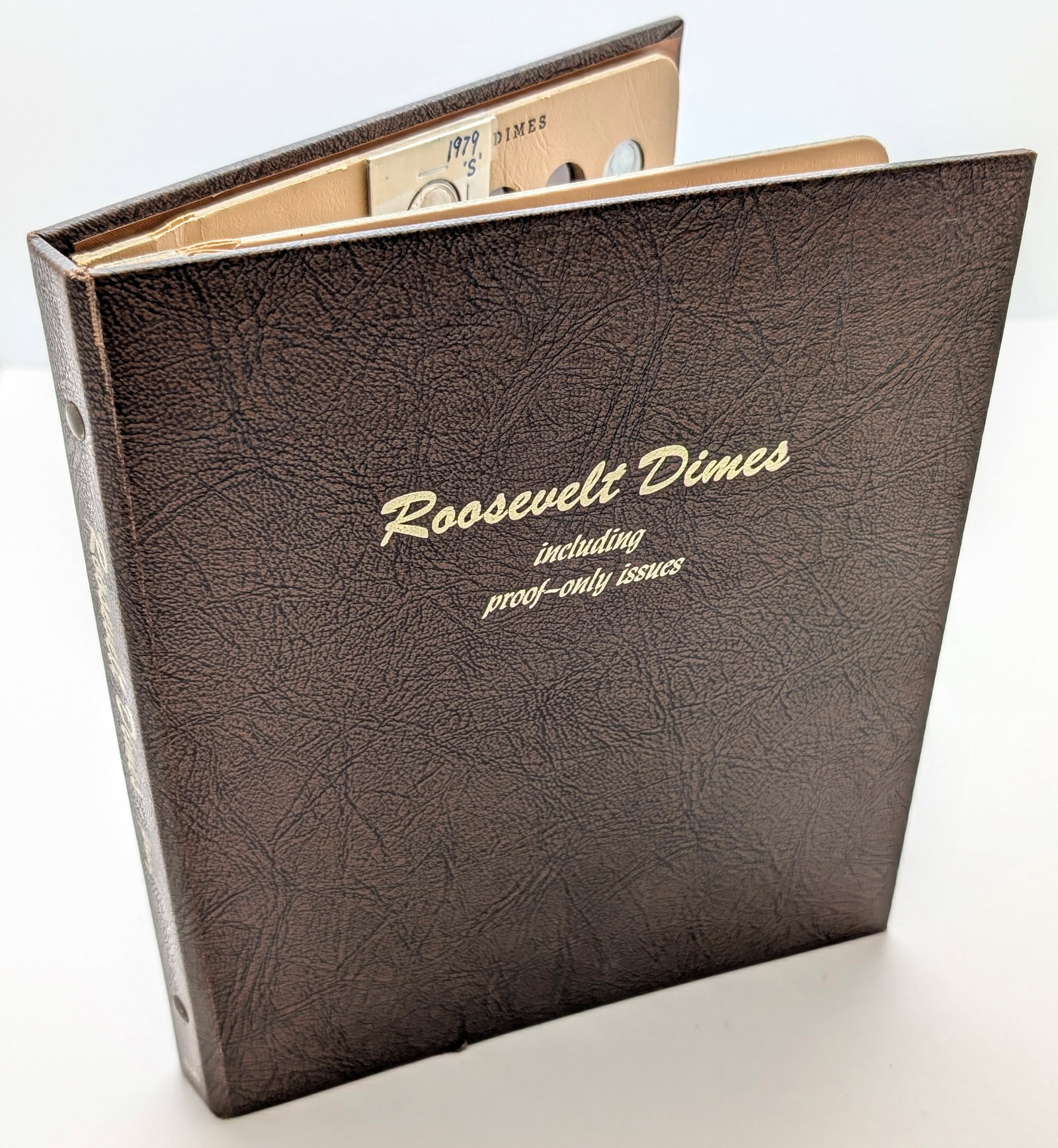 Dansco Roosevelt Dimes 1946-1980 Book w/ 44 Dimes - 7 Silver Dimes, Mostly Proofs: Coin