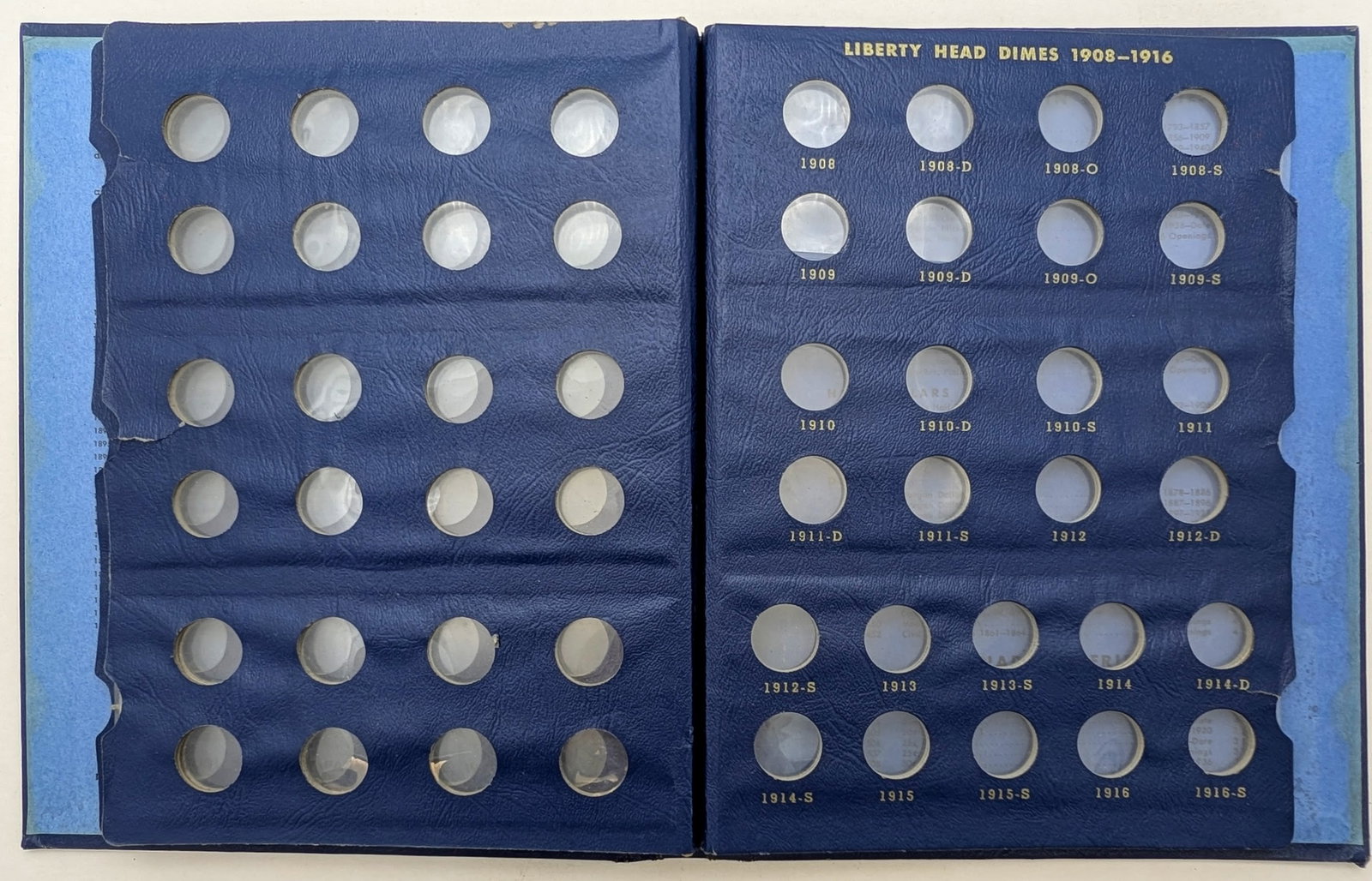 Lot of 4 Empty Coin Books - Indian Head Cents(2), Liberty Head Nickels, Liberty Dimes - 3