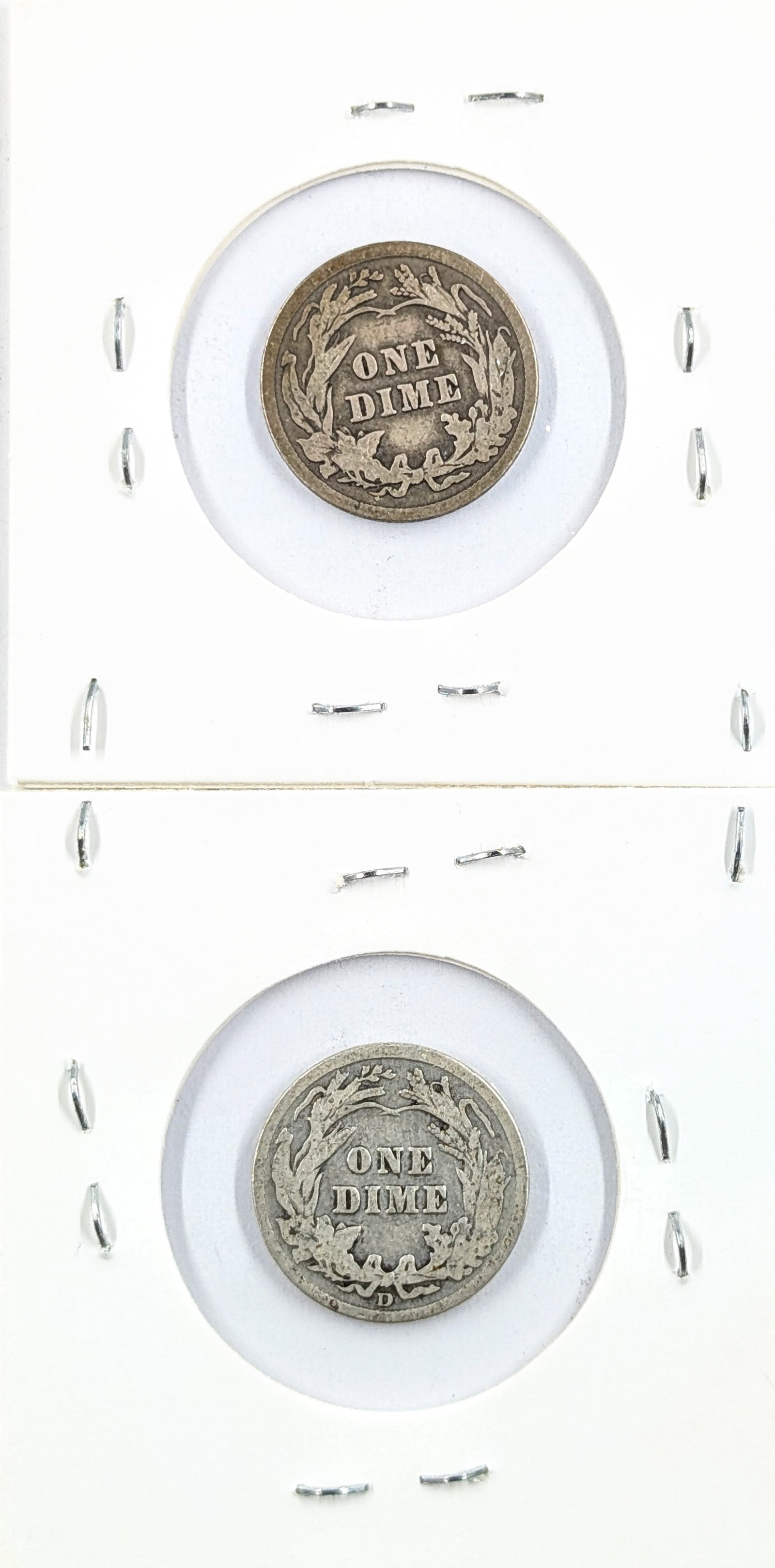 Lot of 2 Silver Barber Dimes - 1914-D, 1916 - 2
