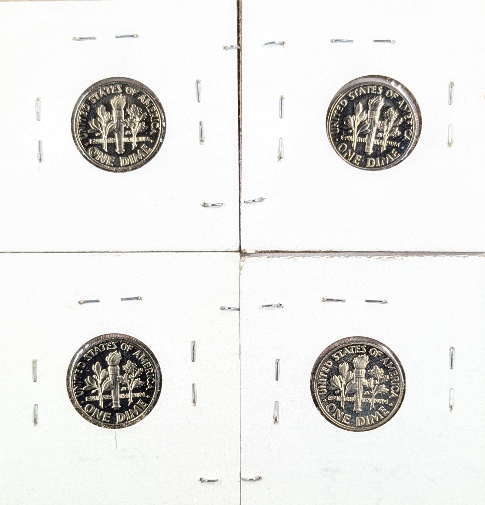 Lot of 4 Proof Roosevelt Dimes - 1968-1985 - 2