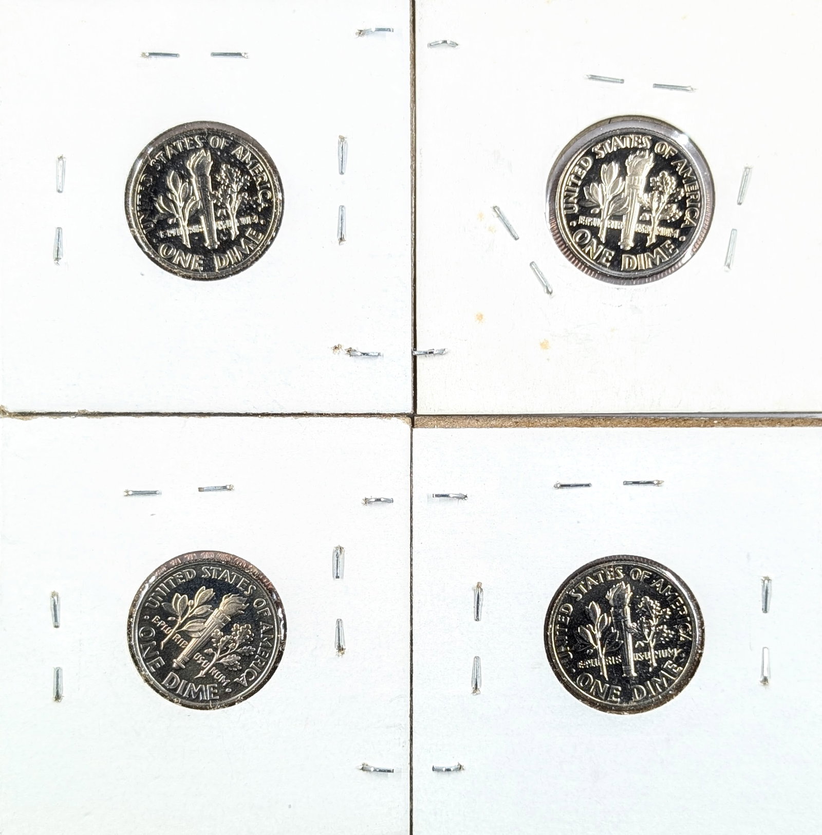 Lot of 4 Proof Roosevelt Dimes - 1970-1989 - 2