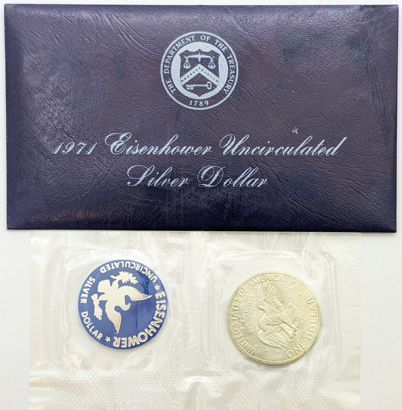 1971 Eisenhower " Ike" Uncirculated Silver Dollar - 2