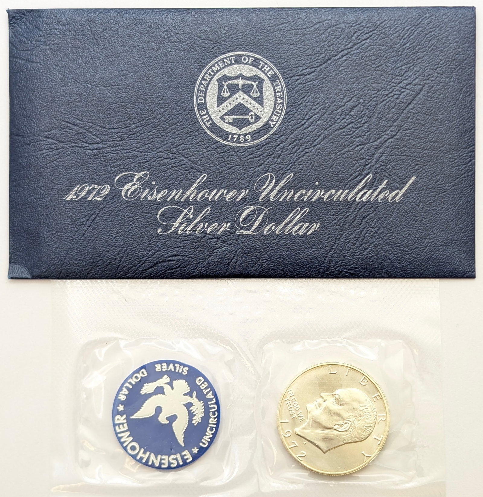 1972 Eisenhower " Ike" Uncirculated Silver Dollar: Silver