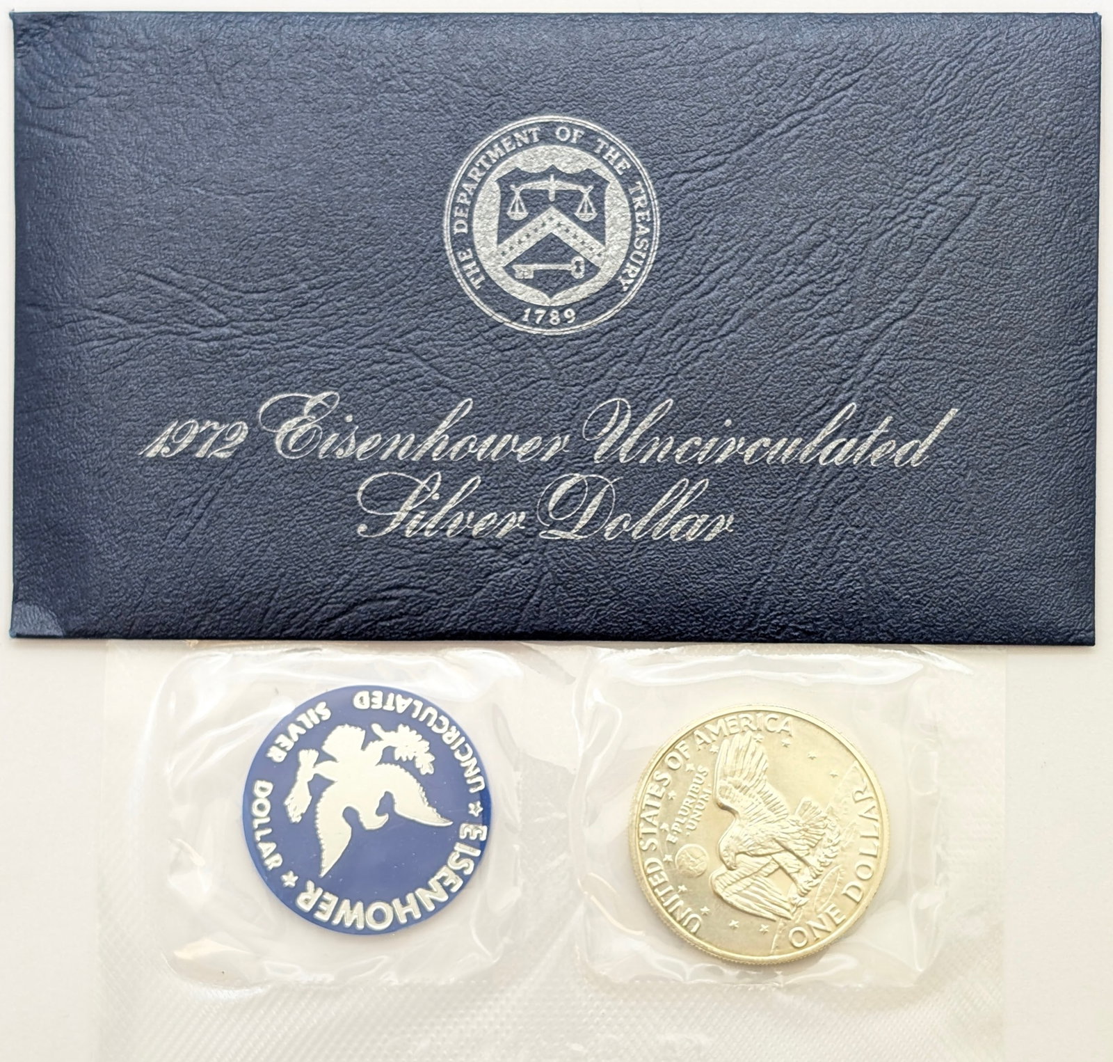 1972 Eisenhower " Ike" Uncirculated Silver Dollar - 2