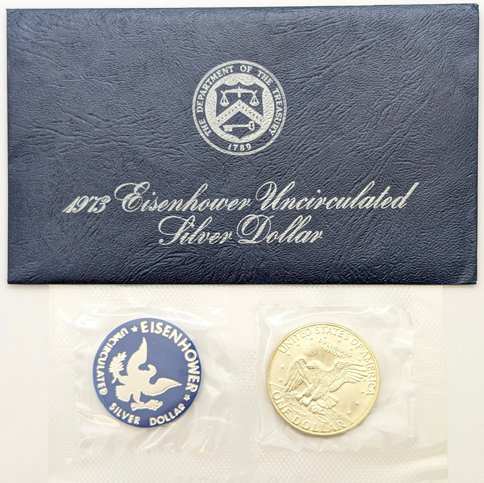 1973 Eisenhower " Ike" Uncirculated Silver Dollar - 2