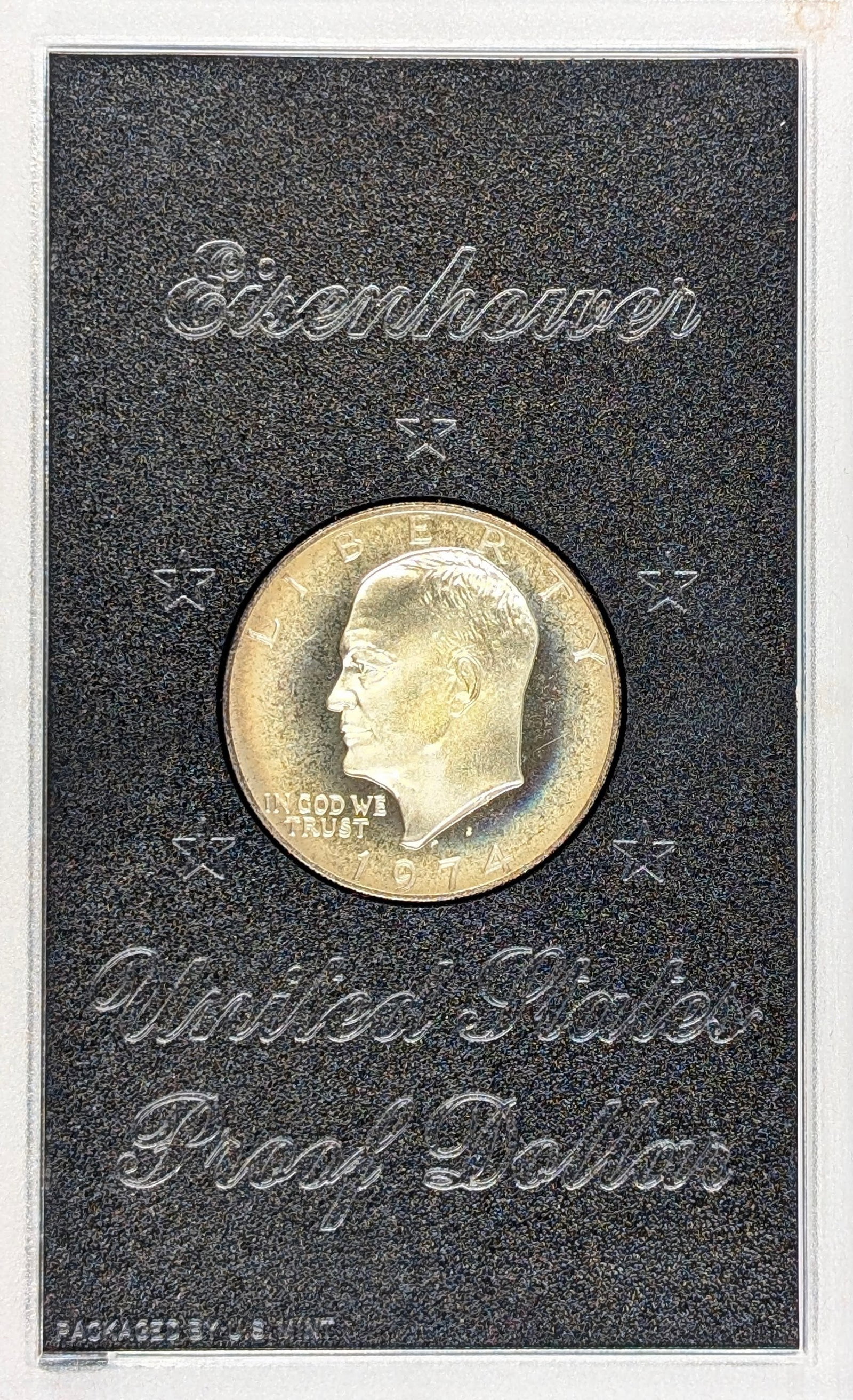 1974 Eisenhower " Ike" Proof Silver Dollar - Beautifully Toned - 2