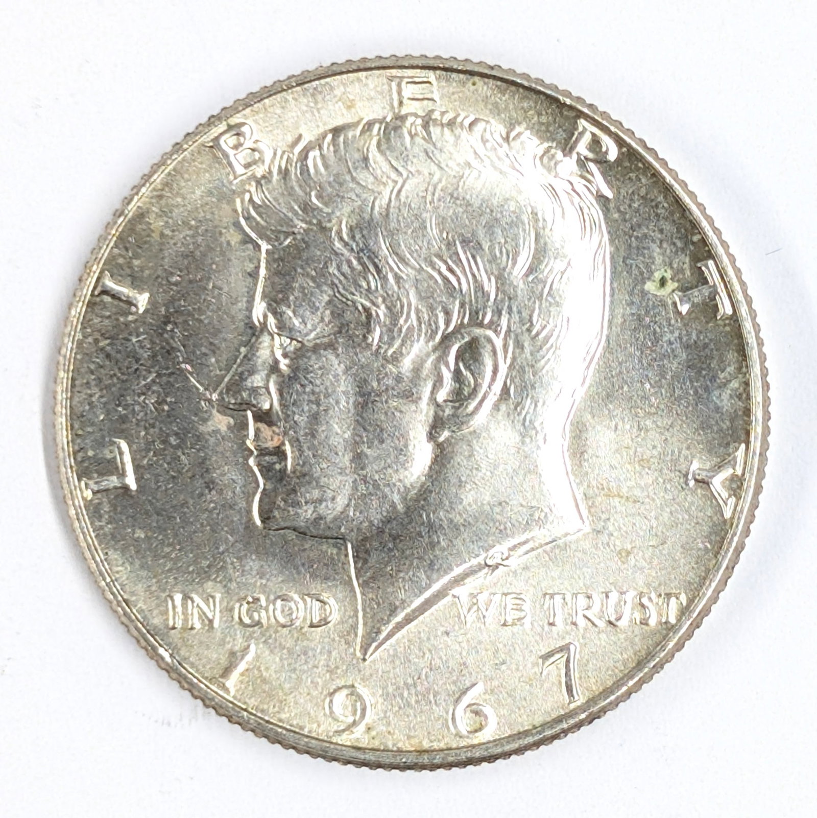 1967 Silver John F Kennedy Half Dollar - Uncirculated: 40% Silver