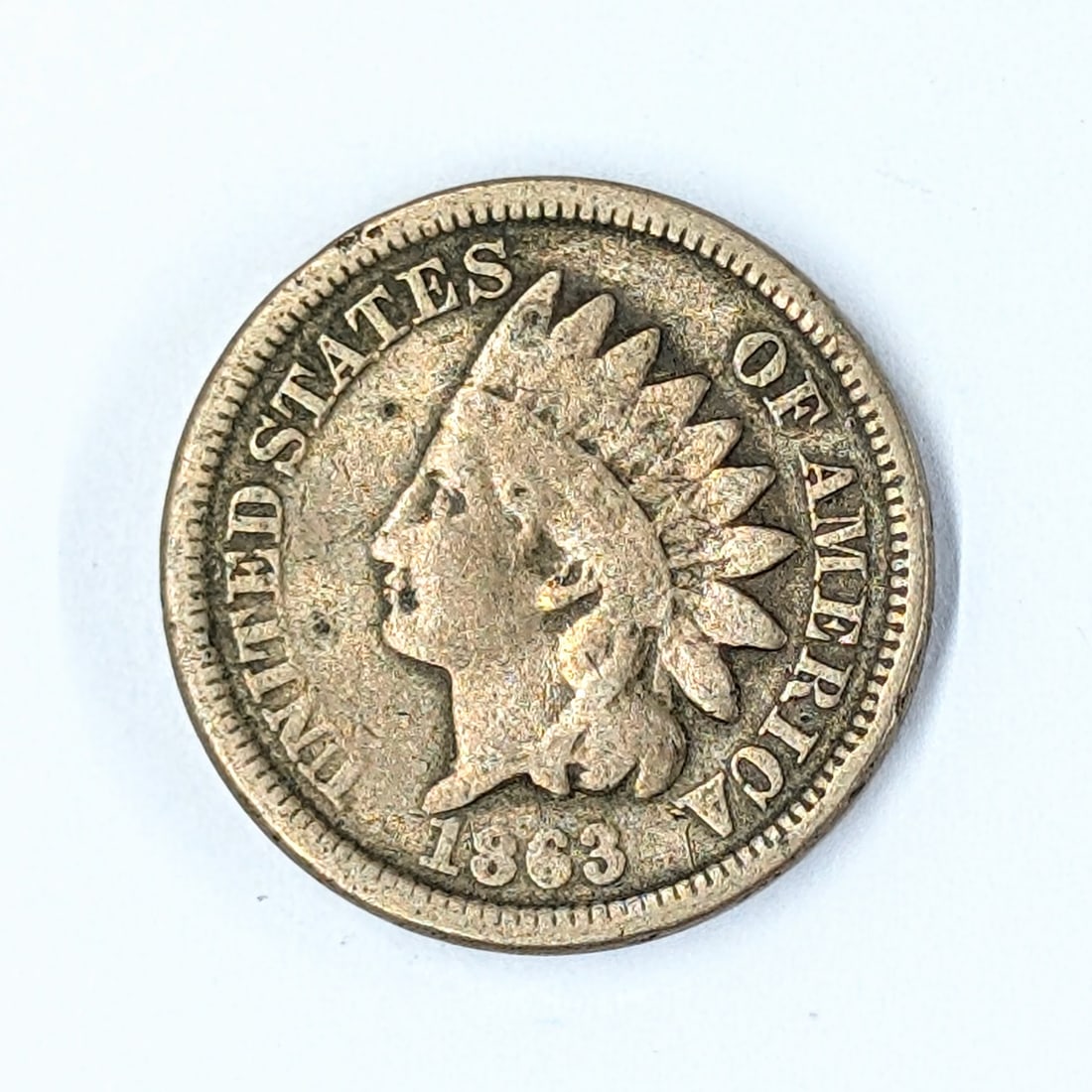 1863 Indian Head Cent - Semi-Key Date: Coin