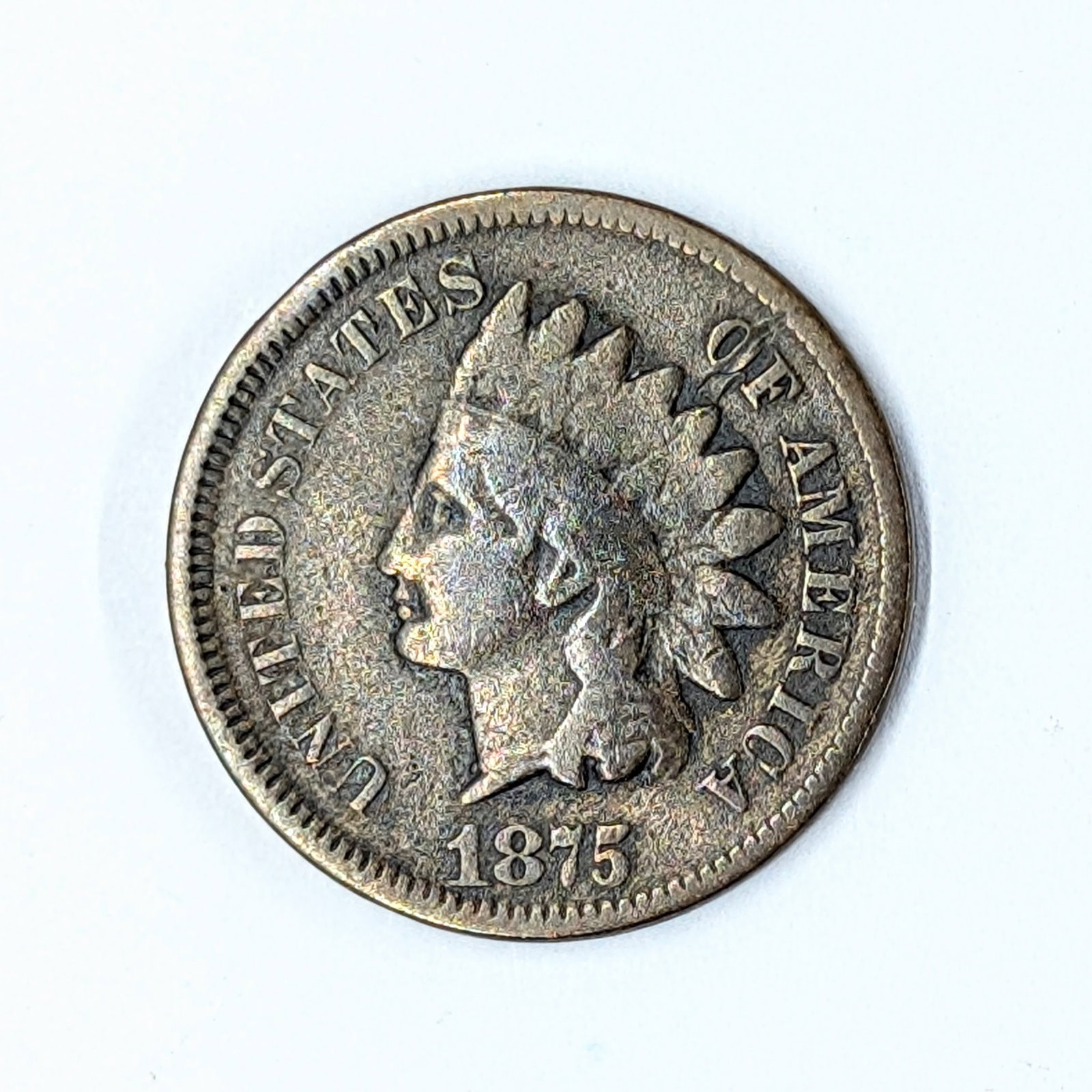 1875 Indian Head Cent - Semi-Key Date: Coin