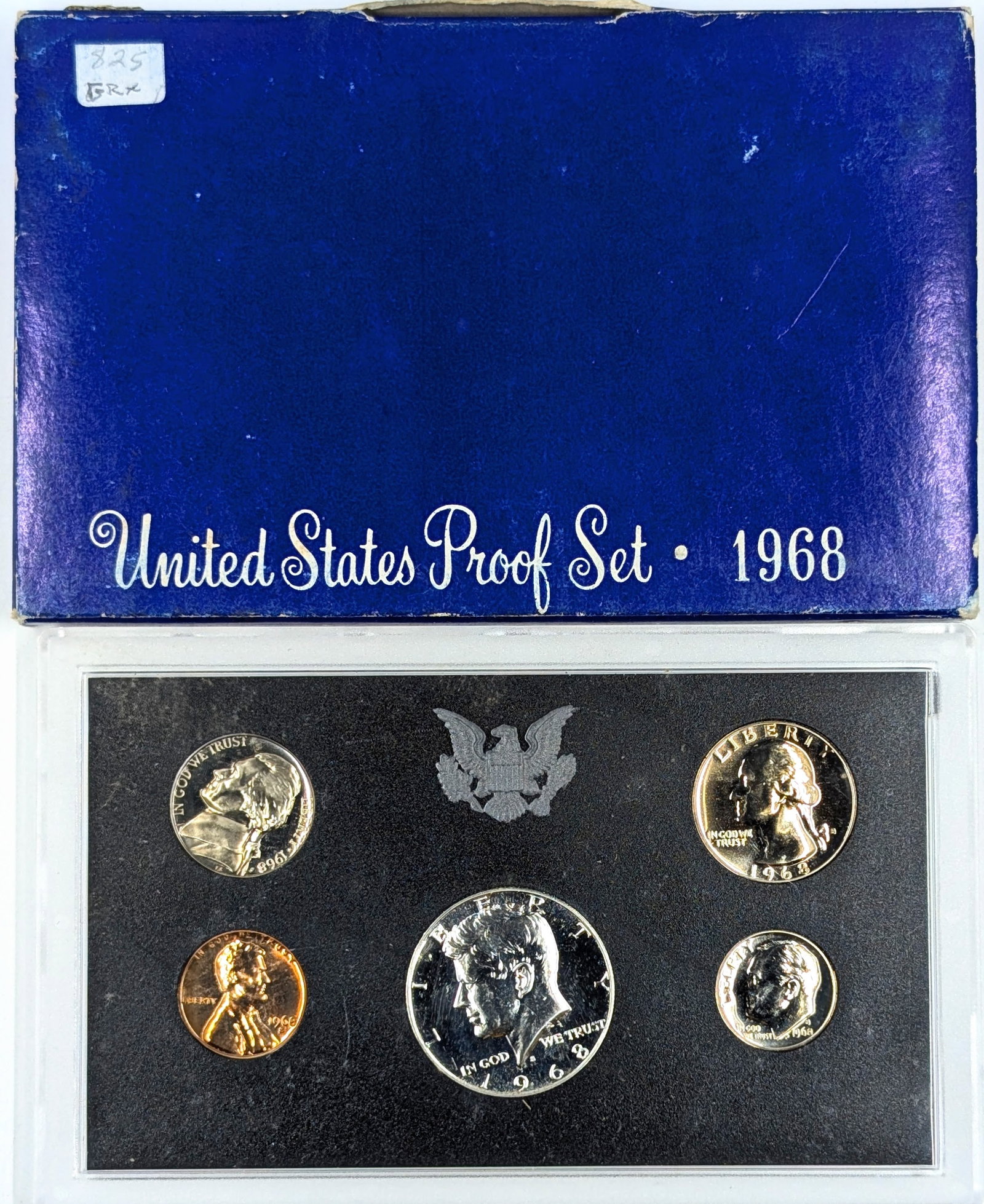 1968 US Mint Proof Set w/ Silver JFK Half: 40% Silver
