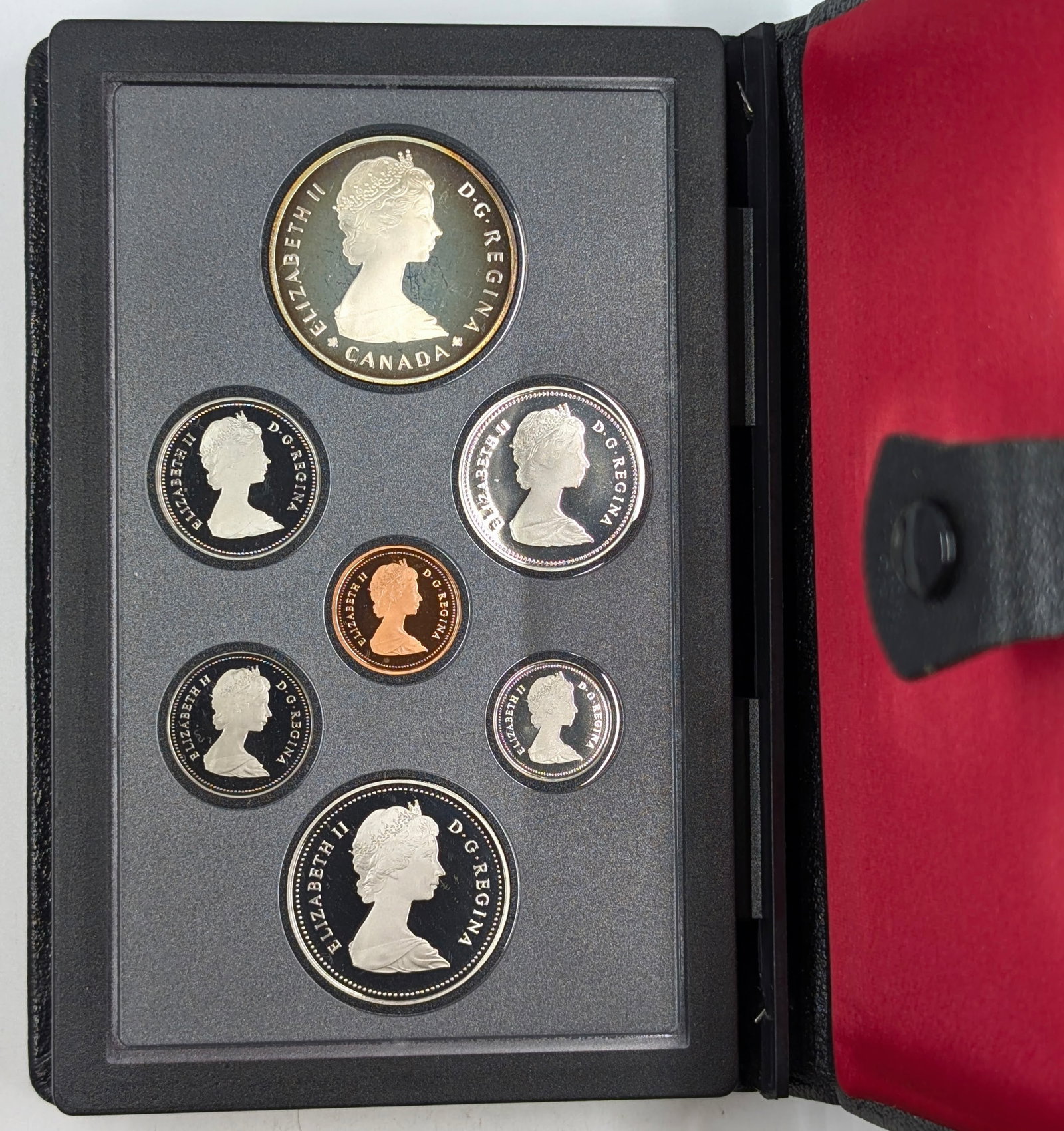 1985 Royal Canadian Mint Proof Set w/ Silver Dollar - Dollar is Toned - 3