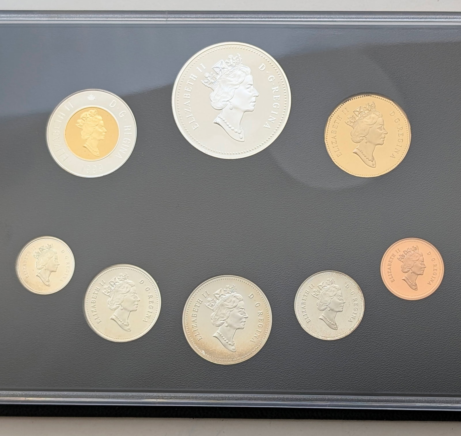 1999 Silver Royal Canadian Mint Proof Set w/ Silver Dollar, Half, Quarter, Dime & Nickel - 3