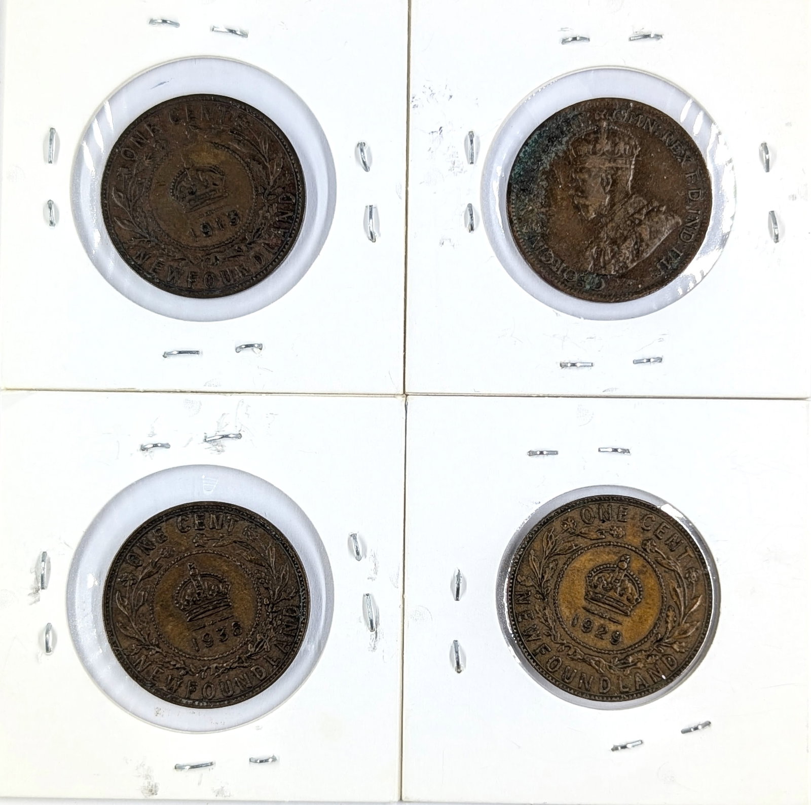 Lot of 4 Canadian & Australian Cents - 1913-1936 - 2