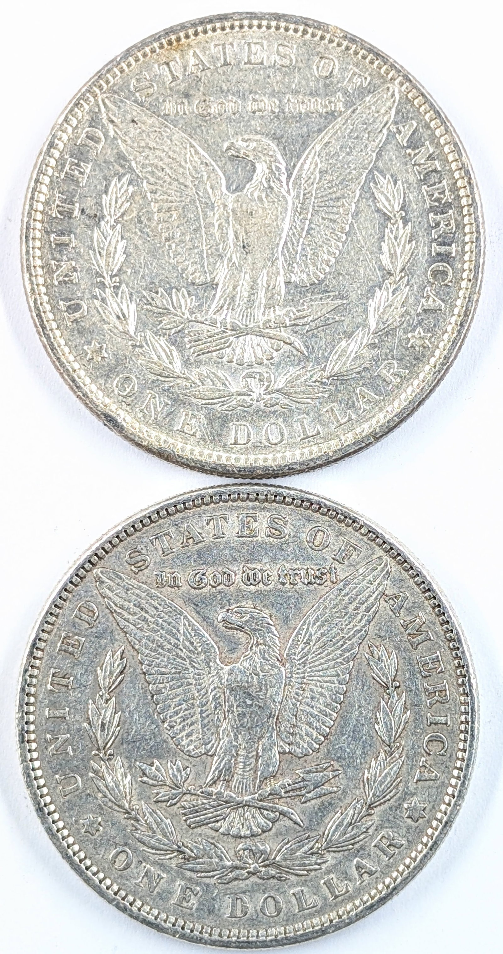 Lot of 2 Morgan Silver Dollars - 1882, 1886 - 2