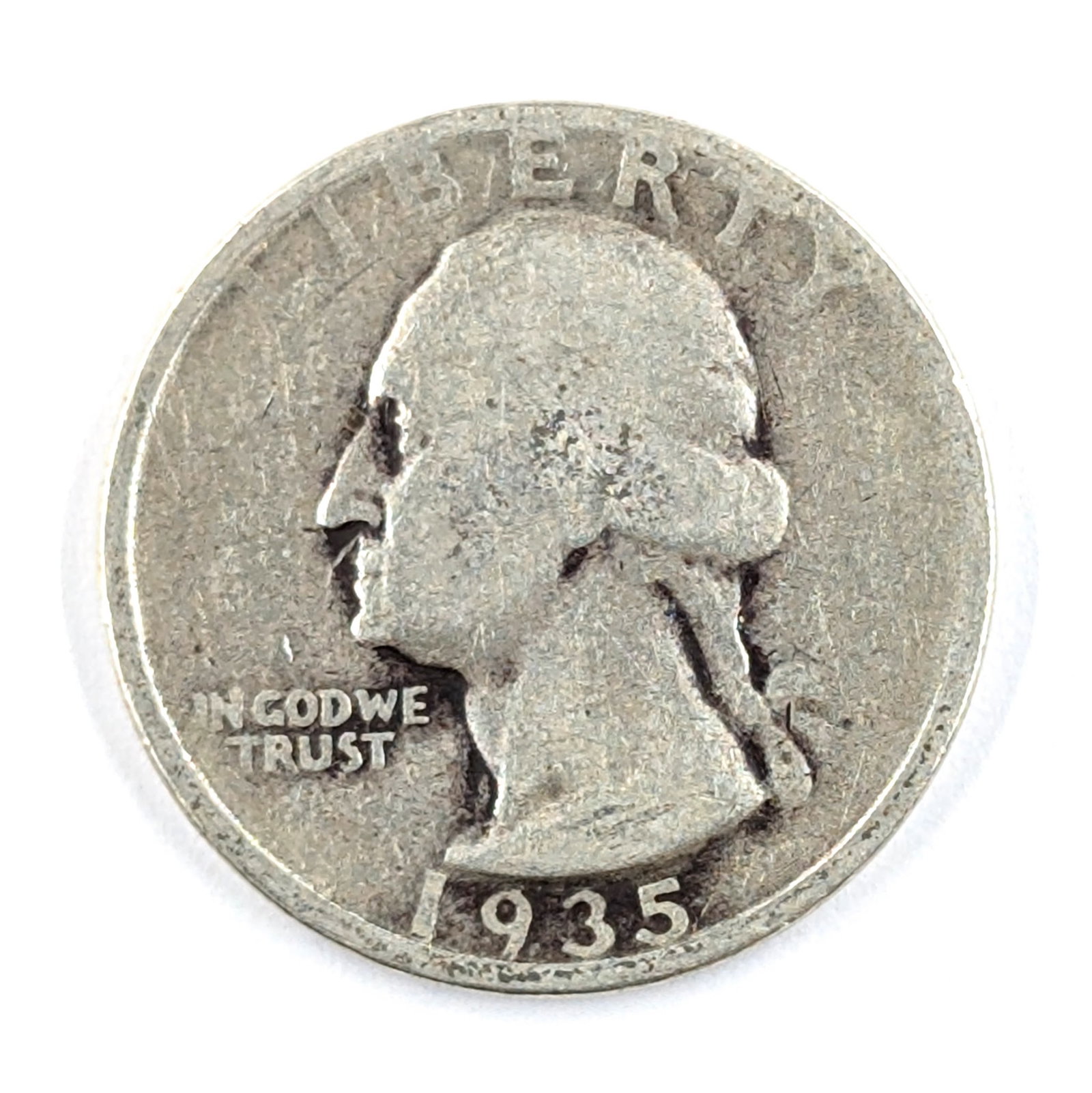 1935 Silver Washington Quarter: Silver