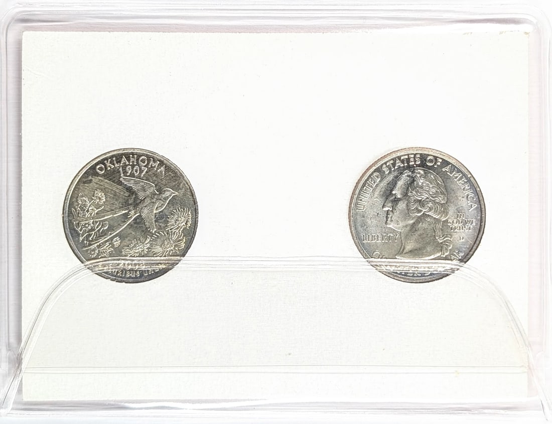 2008 P/D Oklahoma State Quarter 2-Coin Set - 2
