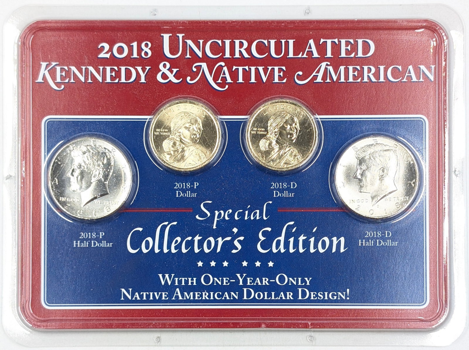2018 P/D Uncirculated Kennedy & Native American Special Collector's Edition: Coin