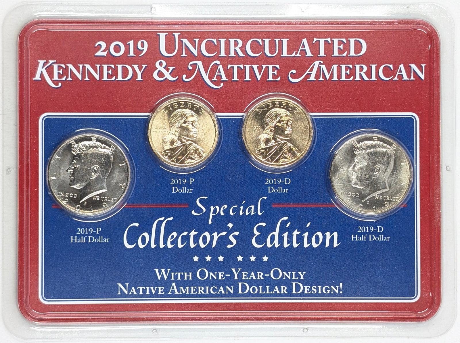 2019 P/D Uncirculated Kennedy & Native American Special Collector's Edition: Coin
