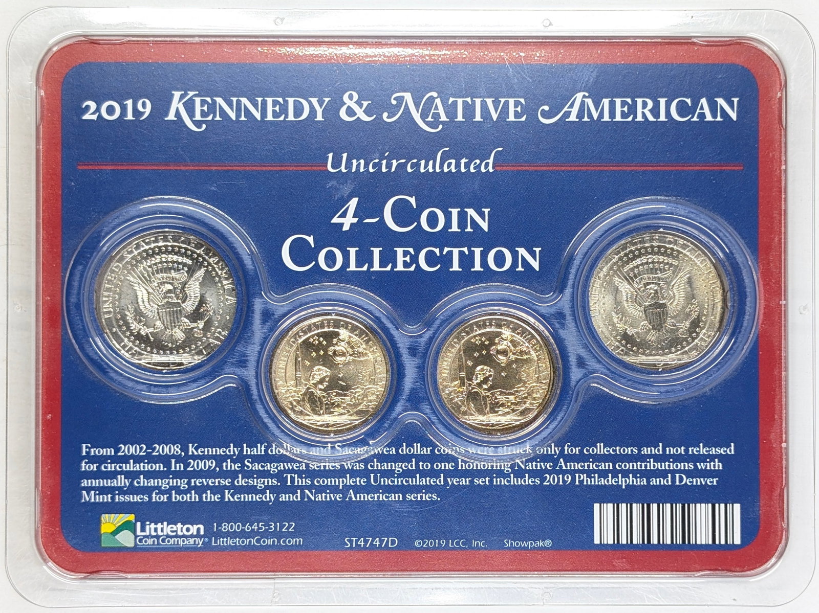2019 P/D Uncirculated Kennedy & Native American Special Collector's Edition - 2