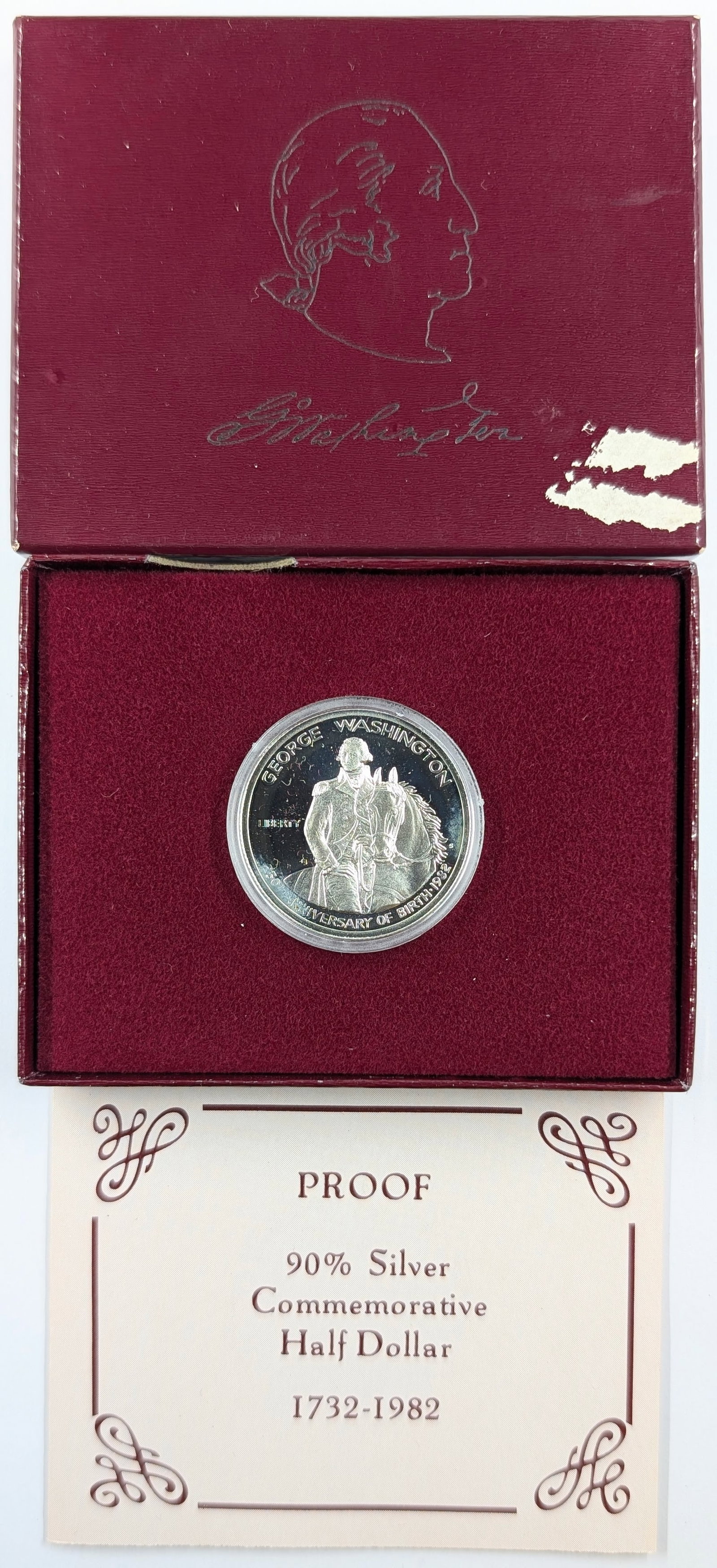 1982-S Proof Silver Washington Commemorative Half Dollar - 250th Anniversary: Silver