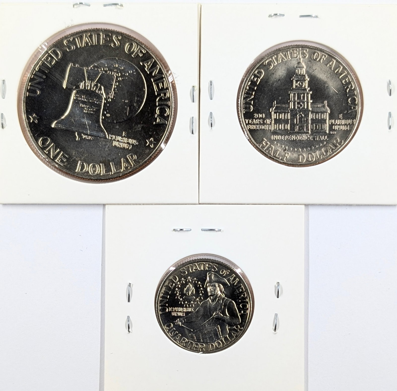 1976 US Mint Bicentennial Uncirculated 3-Coin Set - 2