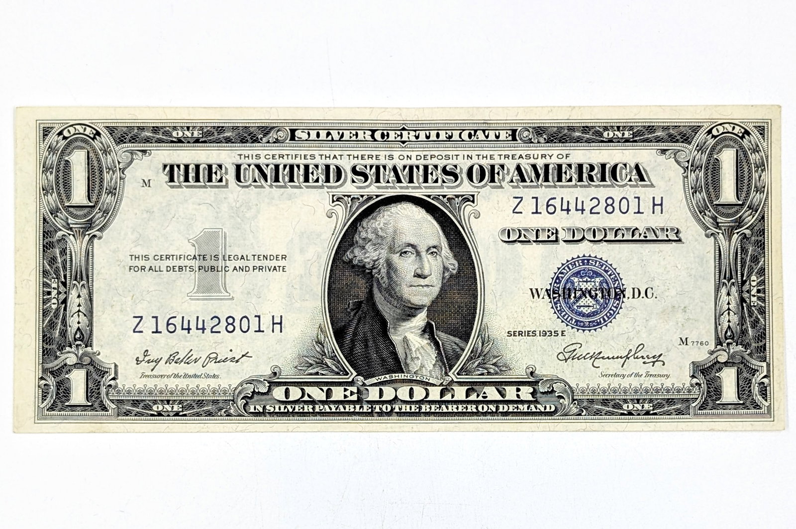 1935-E $1 Note - Silver Certificate: Uncirculated