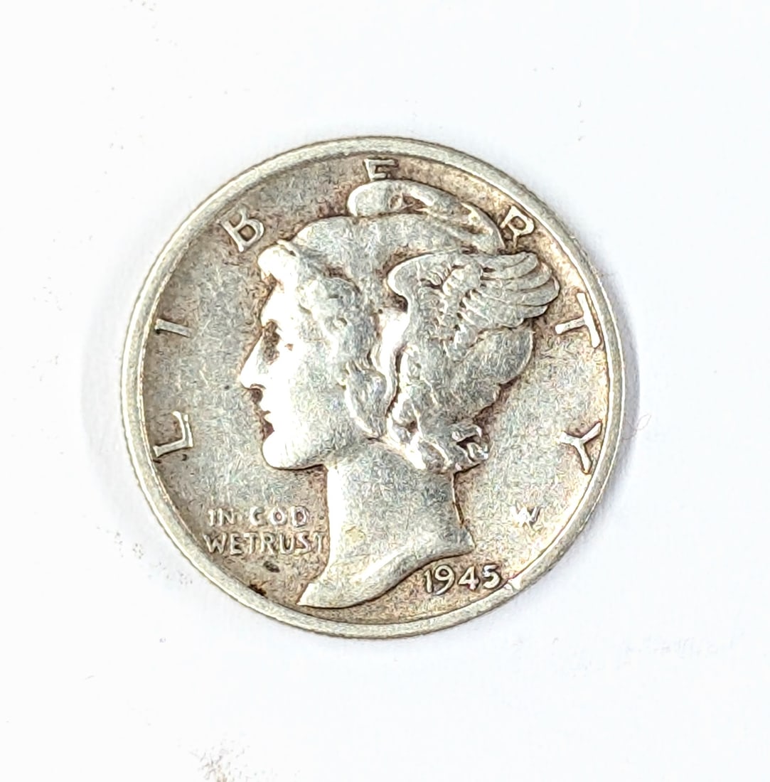 1945-S Silver Mercury Dime - Good Condition: Silver