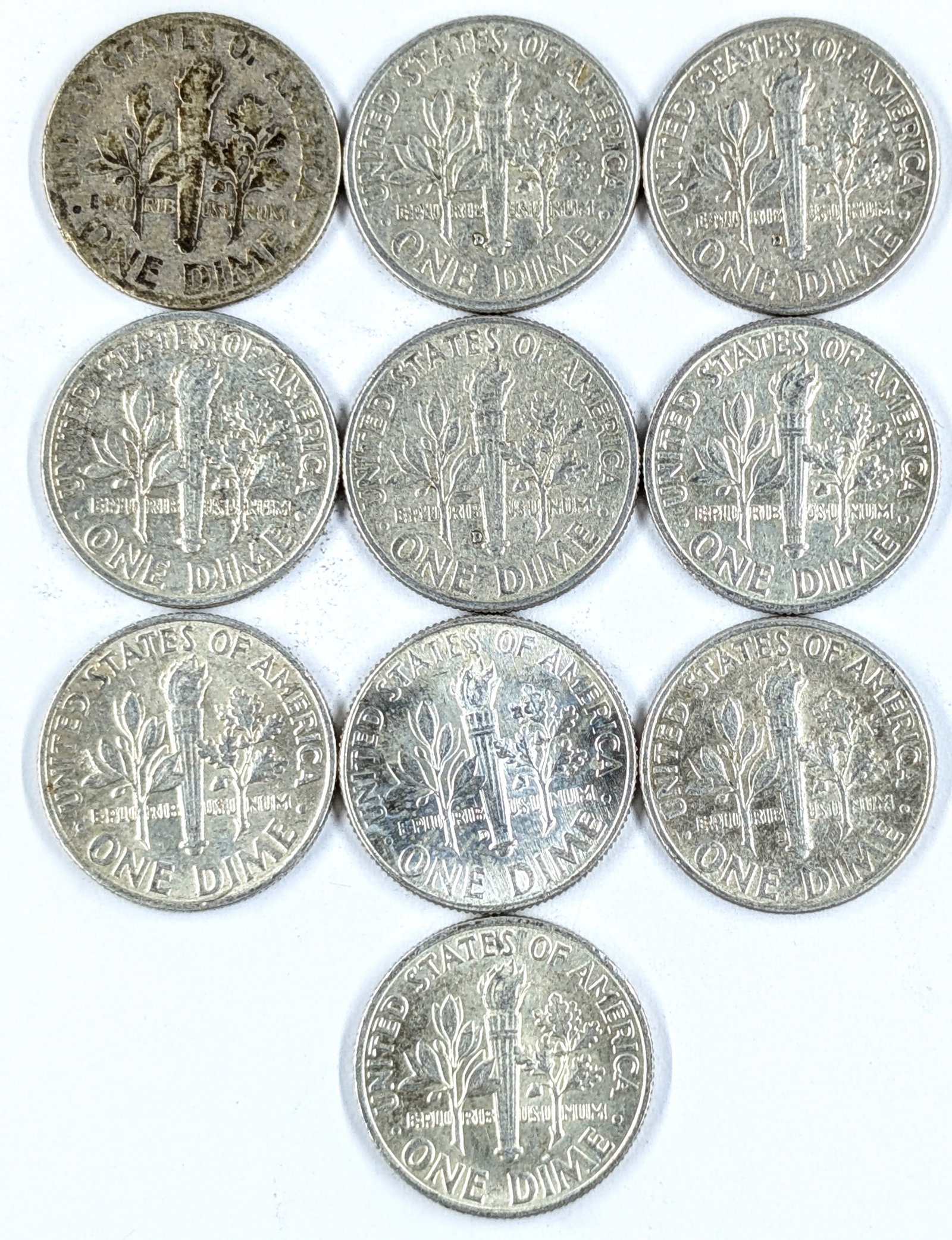 Lot of 10 Silver Roosevelt Dimes - 1946-1964 - 2