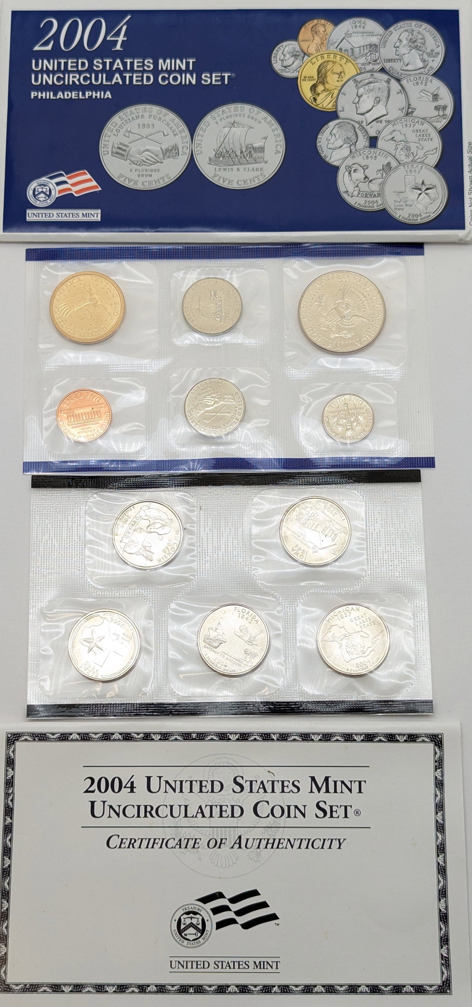 2004-P US Mint Uncirculated Coin Set w/ COA - 2