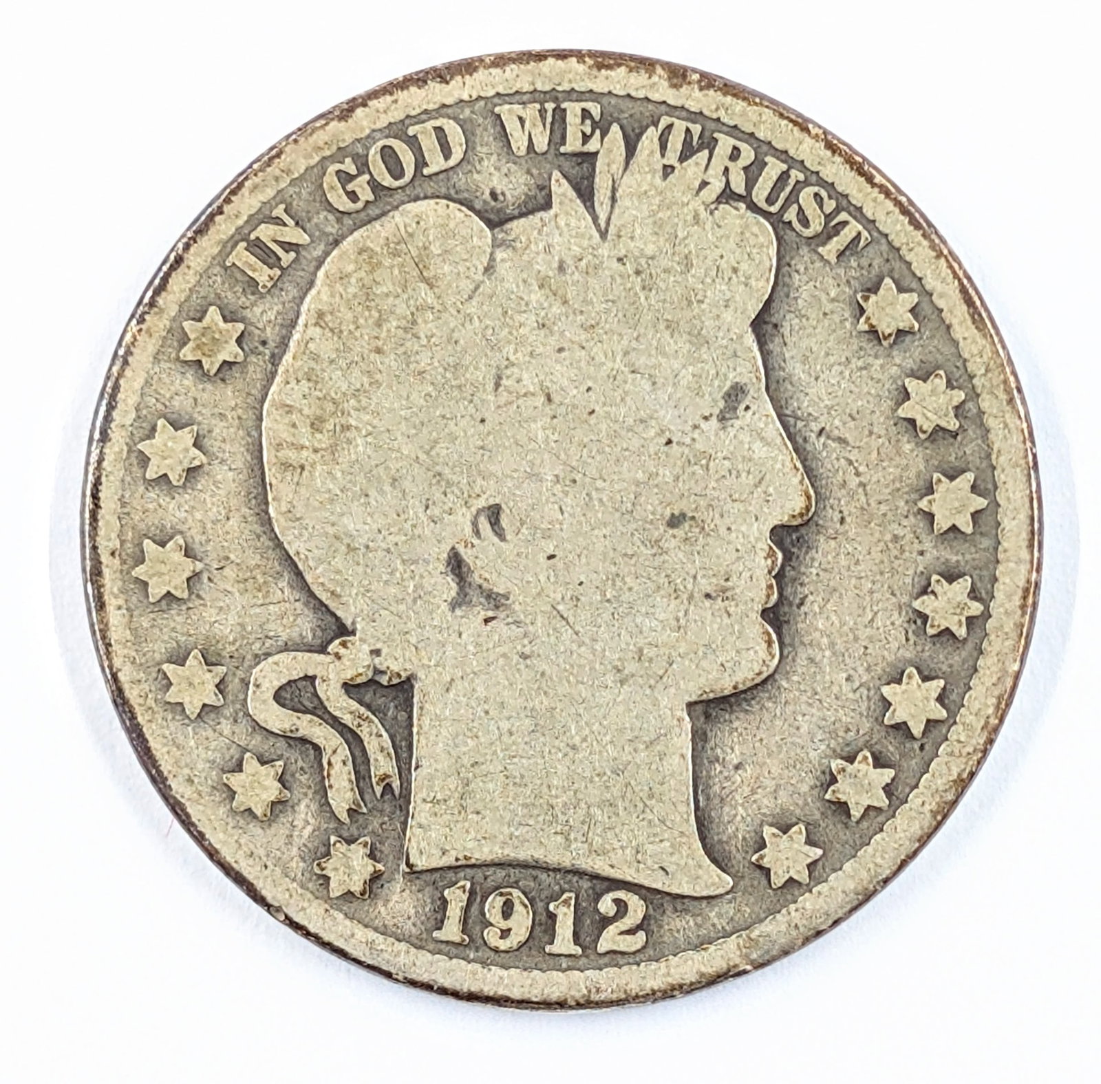 1912 Silver Barber Half Dollar (1 of 2)