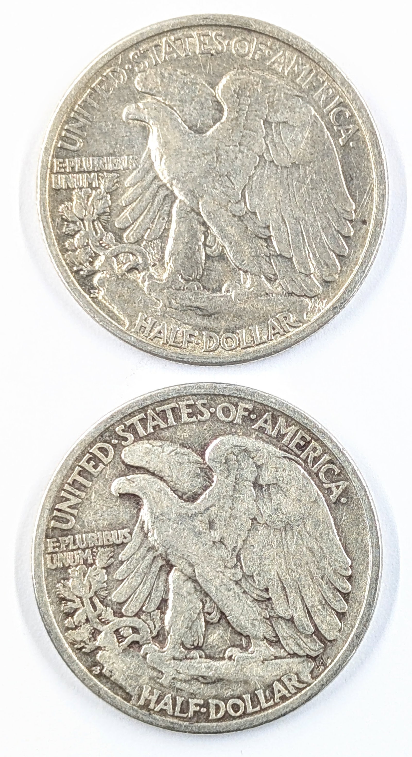 Lot of 2 Silver Walking Liberty Half Dollars - 1935-S, 1936-S - 2