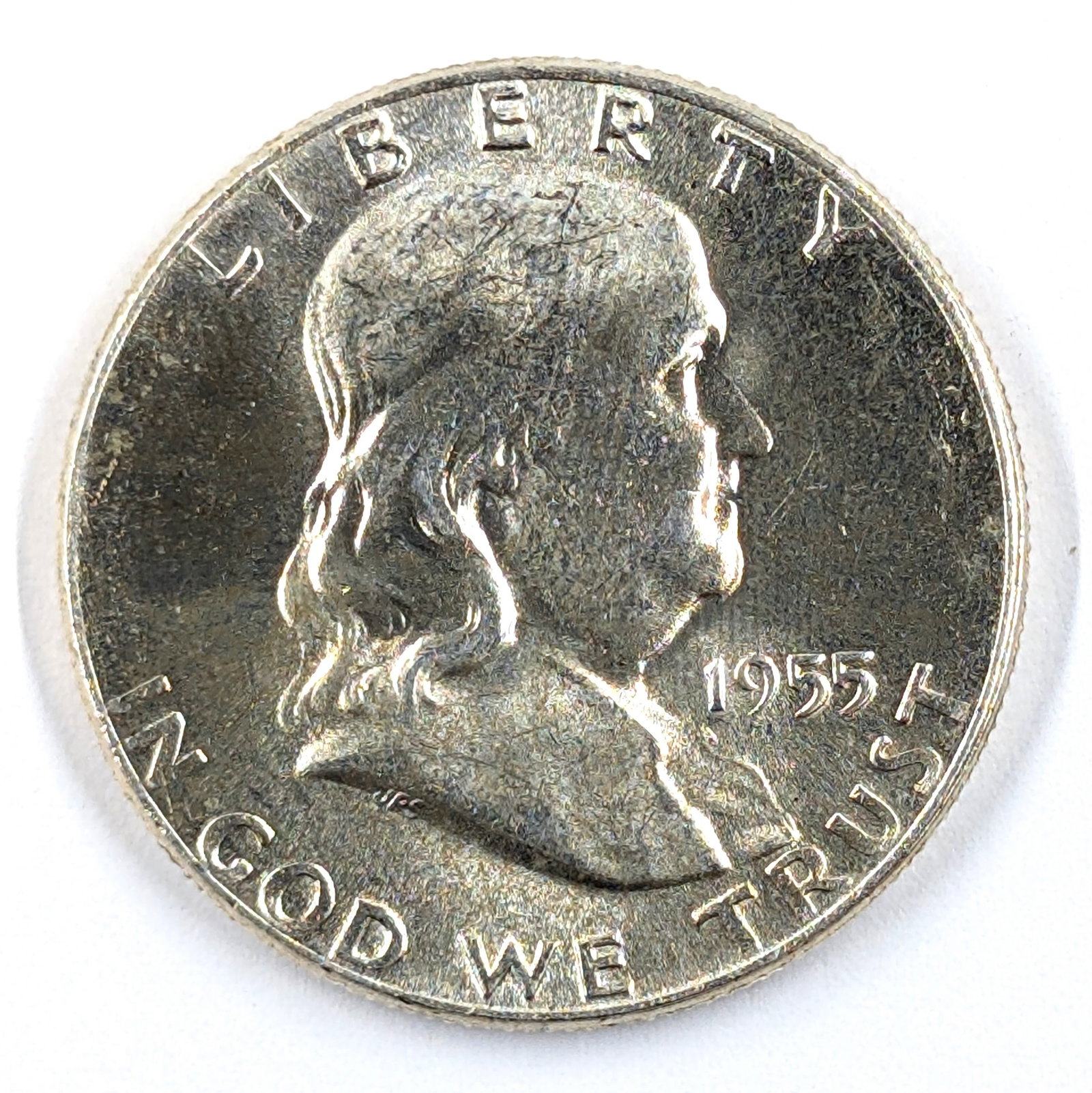 1955 Silver Franklin Half Dollar: Silver