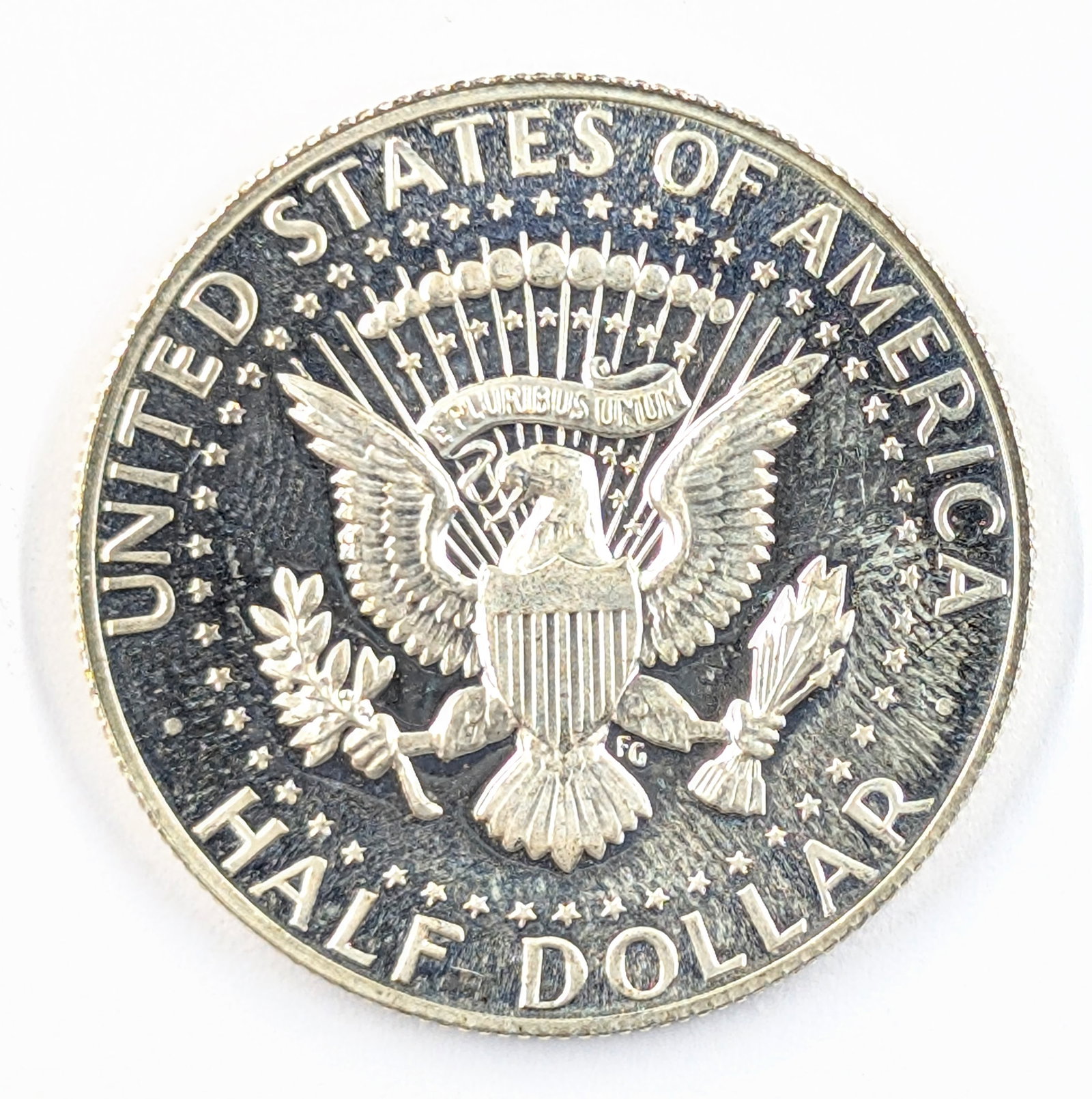 1969-S Silver John F Kennedy Half Dollar - Toned, Uncirculated - 2
