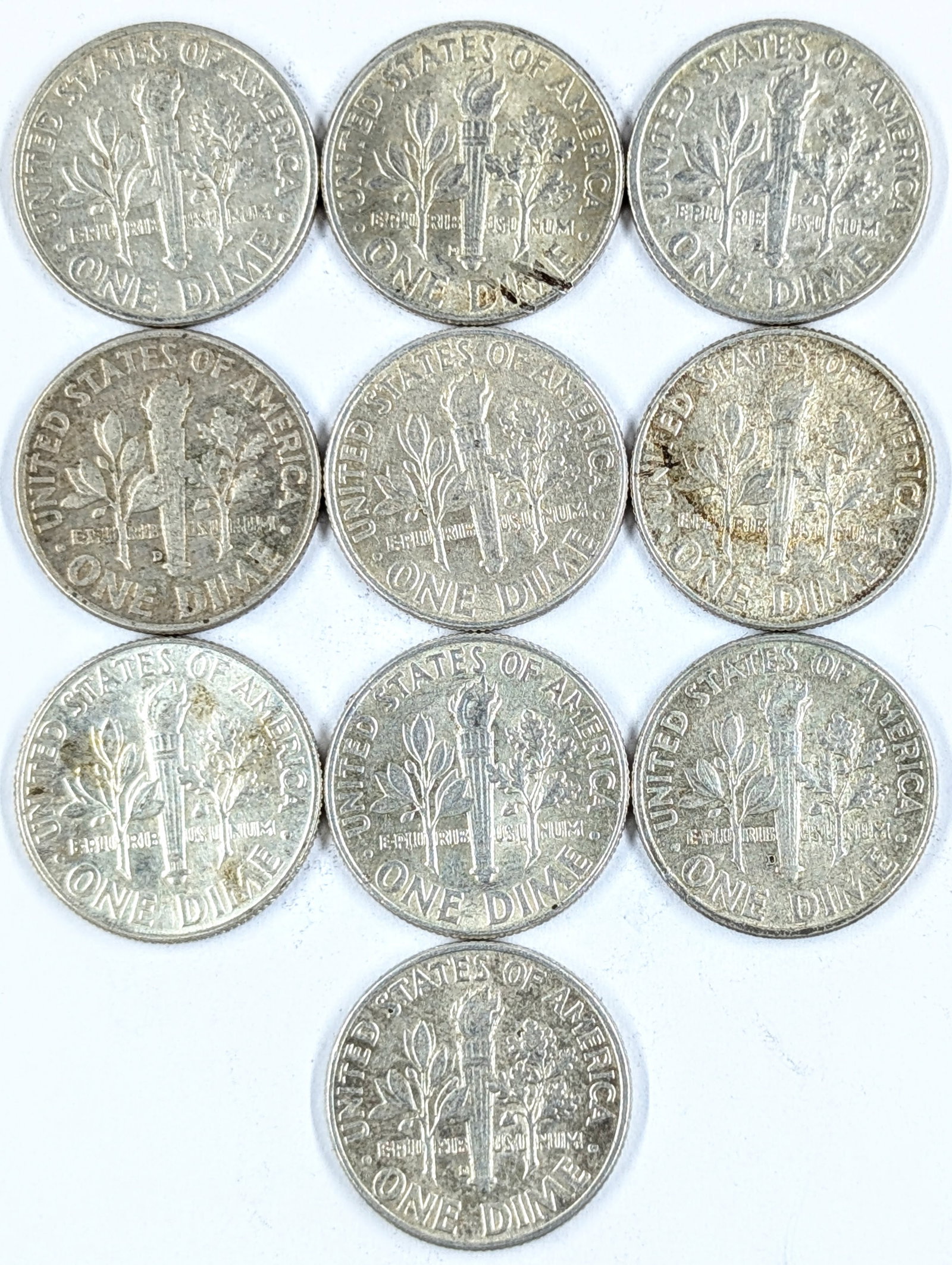 Lot of 10 Silver Roosevelt Dimes - 1960-1964 - 2