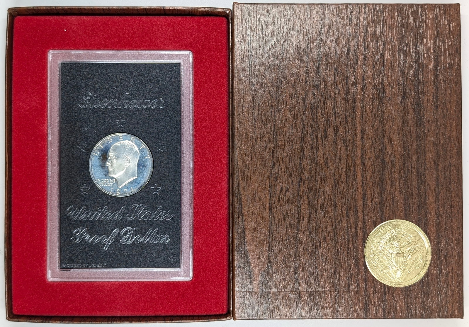 1971 Eisenhower " Ike" Proof Silver Dollar - Toned: Silver