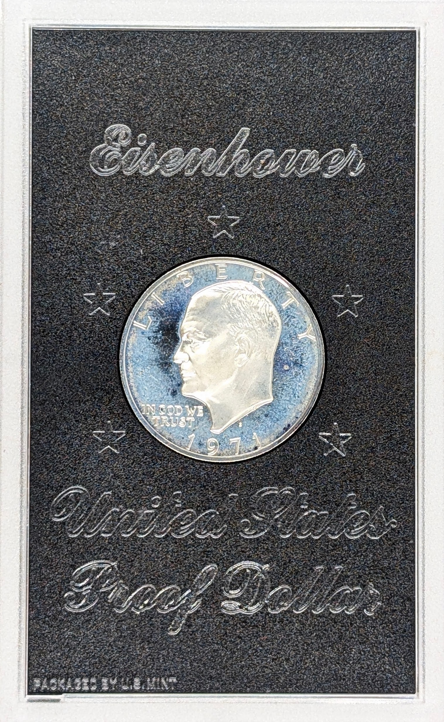 1971 Eisenhower " Ike" Proof Silver Dollar - Toned - 2