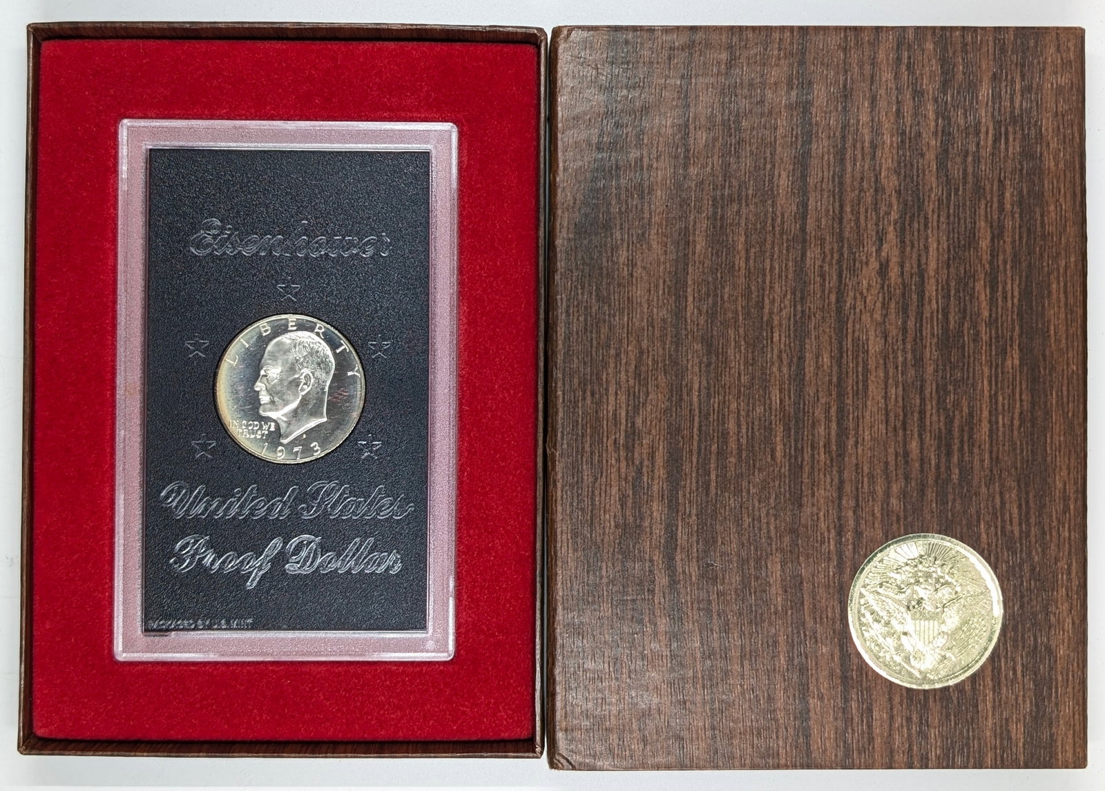 1973 Eisenhower " Ike" Proof Silver Dollar - Toned: Silver