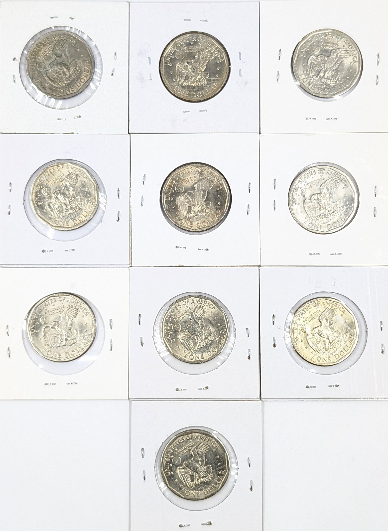 Lot of 10 Susan B. Anthony Dollars - 1979 P/D - 2