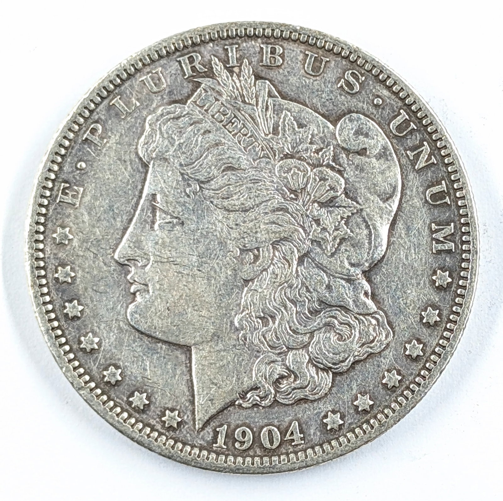 1904-O Morgan Silver Dollar: Silver