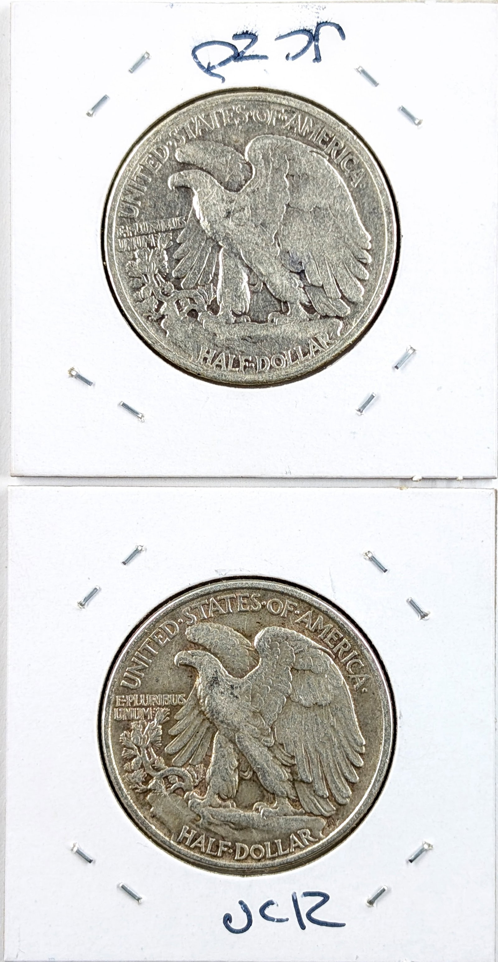 Lot of 2 Silver Walking Liberty Half Dollars- 1941, 1942 - 2