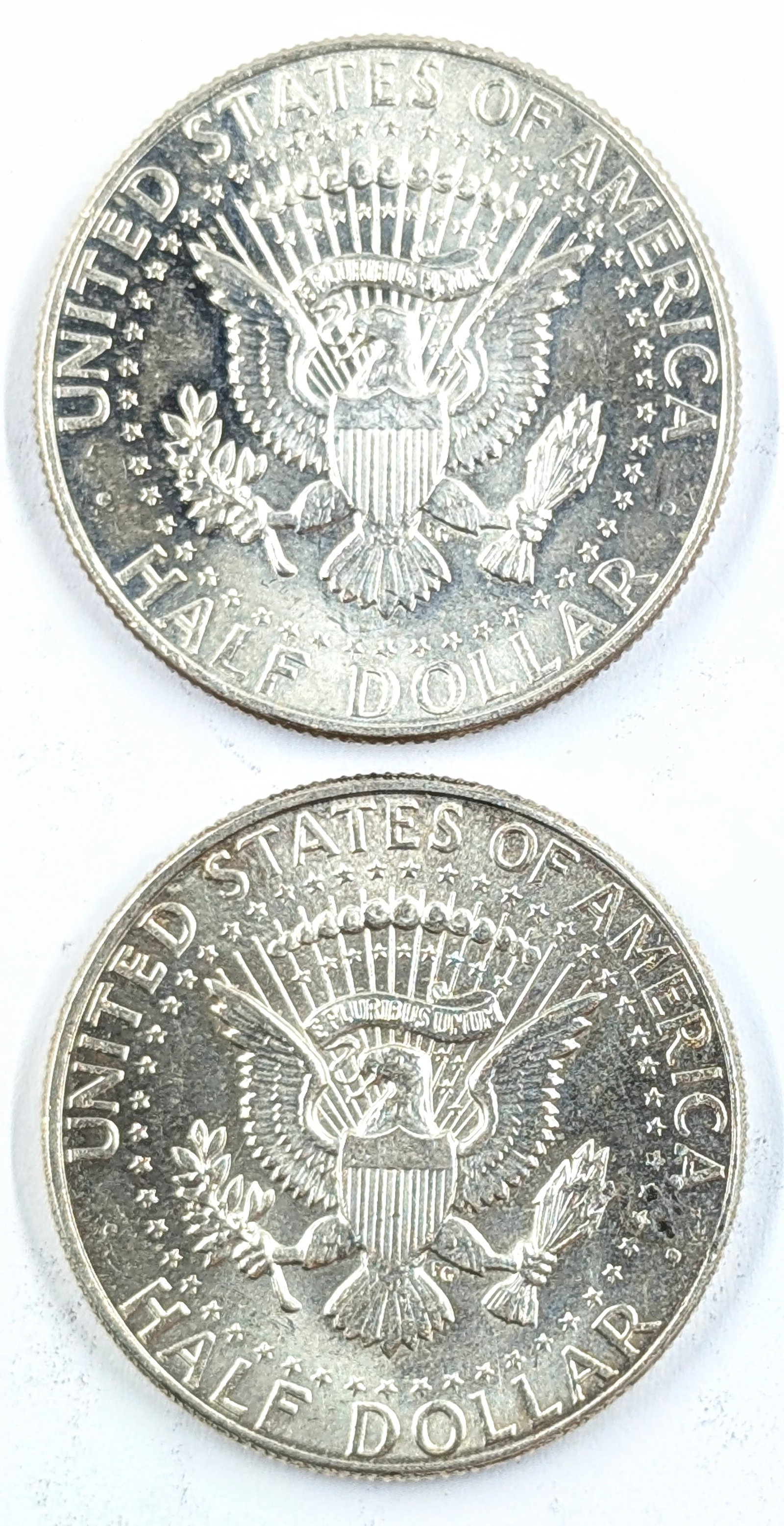 Lot of 2 Silver 1964 John F Kennedy Half Dollars- Uncirculated - 2