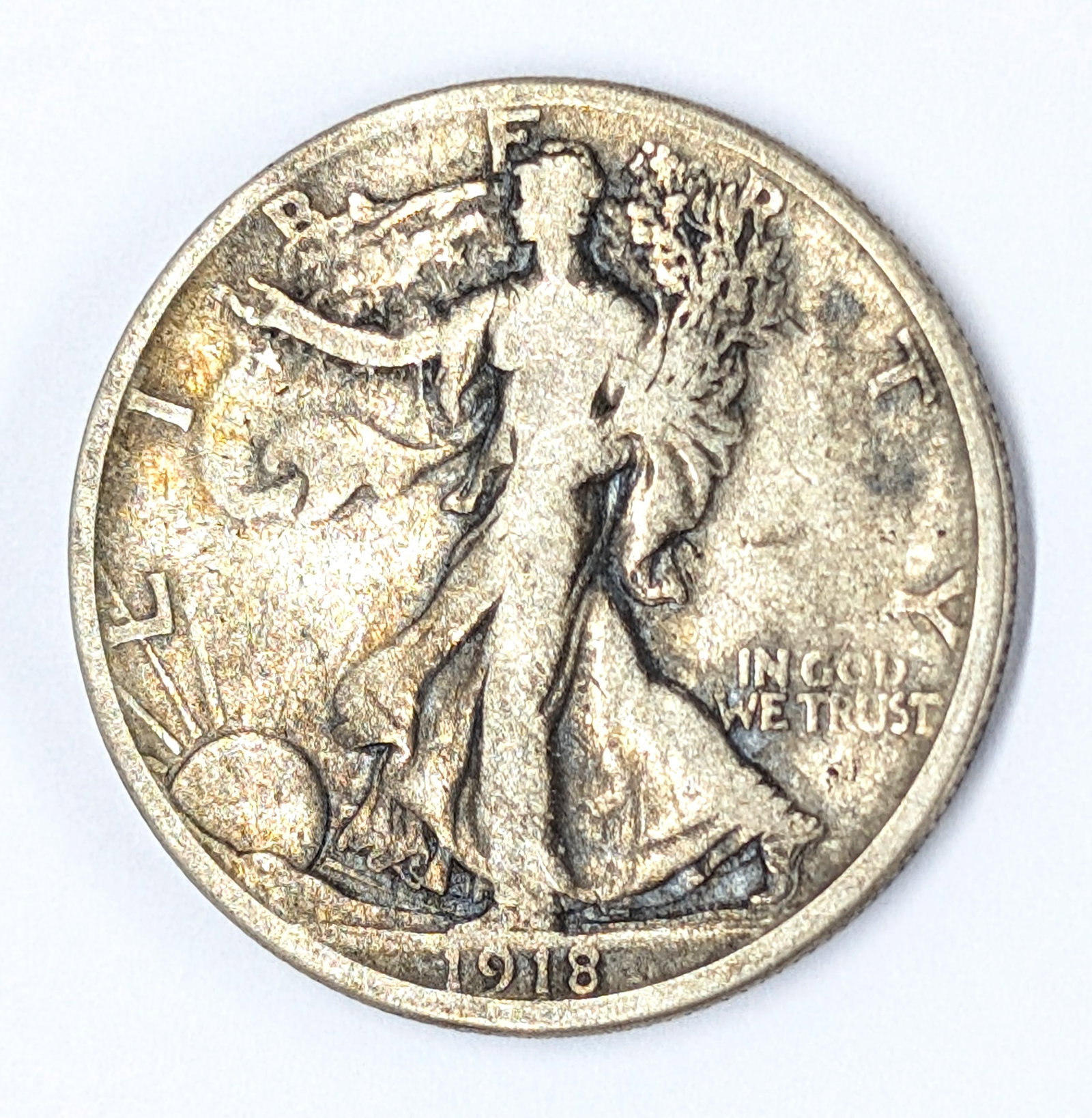 FEATURE- 1918-S Silver Walking Liberty Half Dollar- Toned (1 of 3)