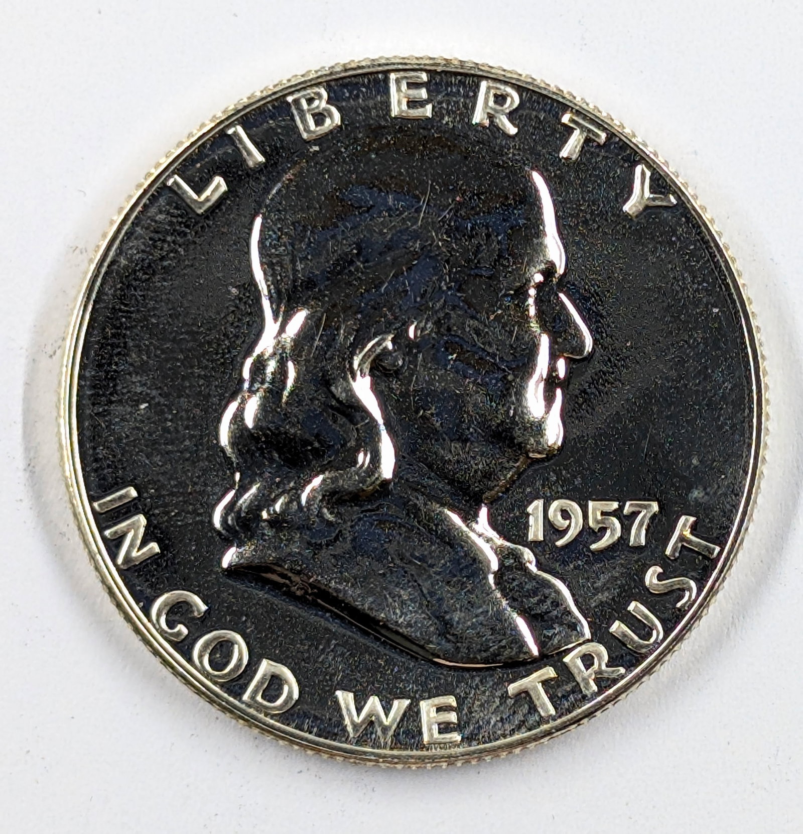 FEATURE- 1957 Silver Franklin Half Dollar- Proof: FEATURE