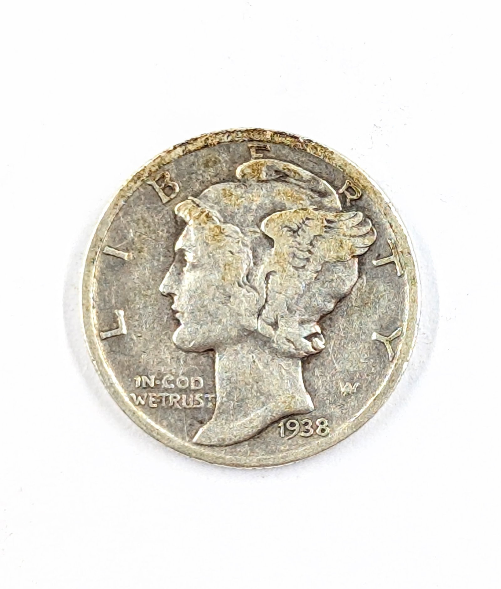 1938-S Silver Mercury Dime: Silver