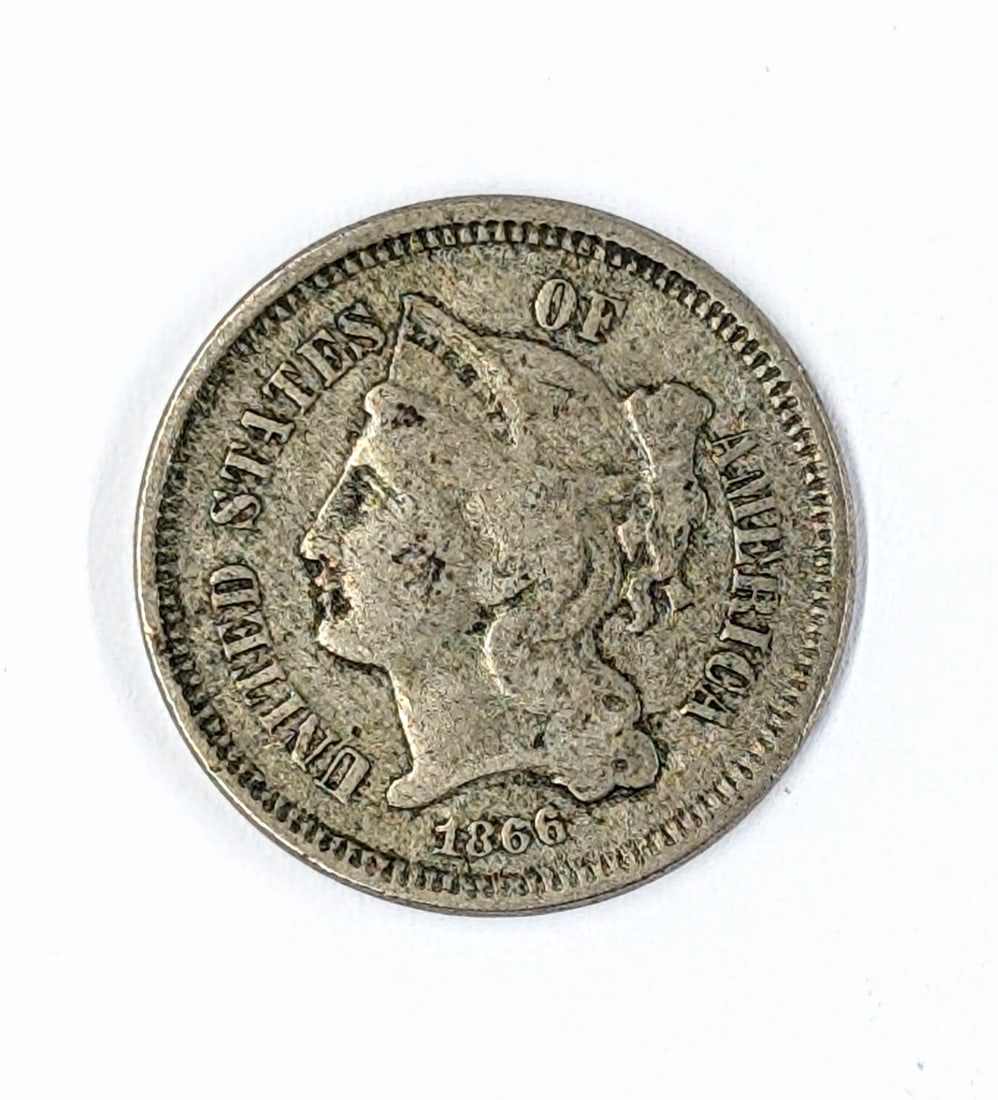 1866 Three Cent Nickel: Coin